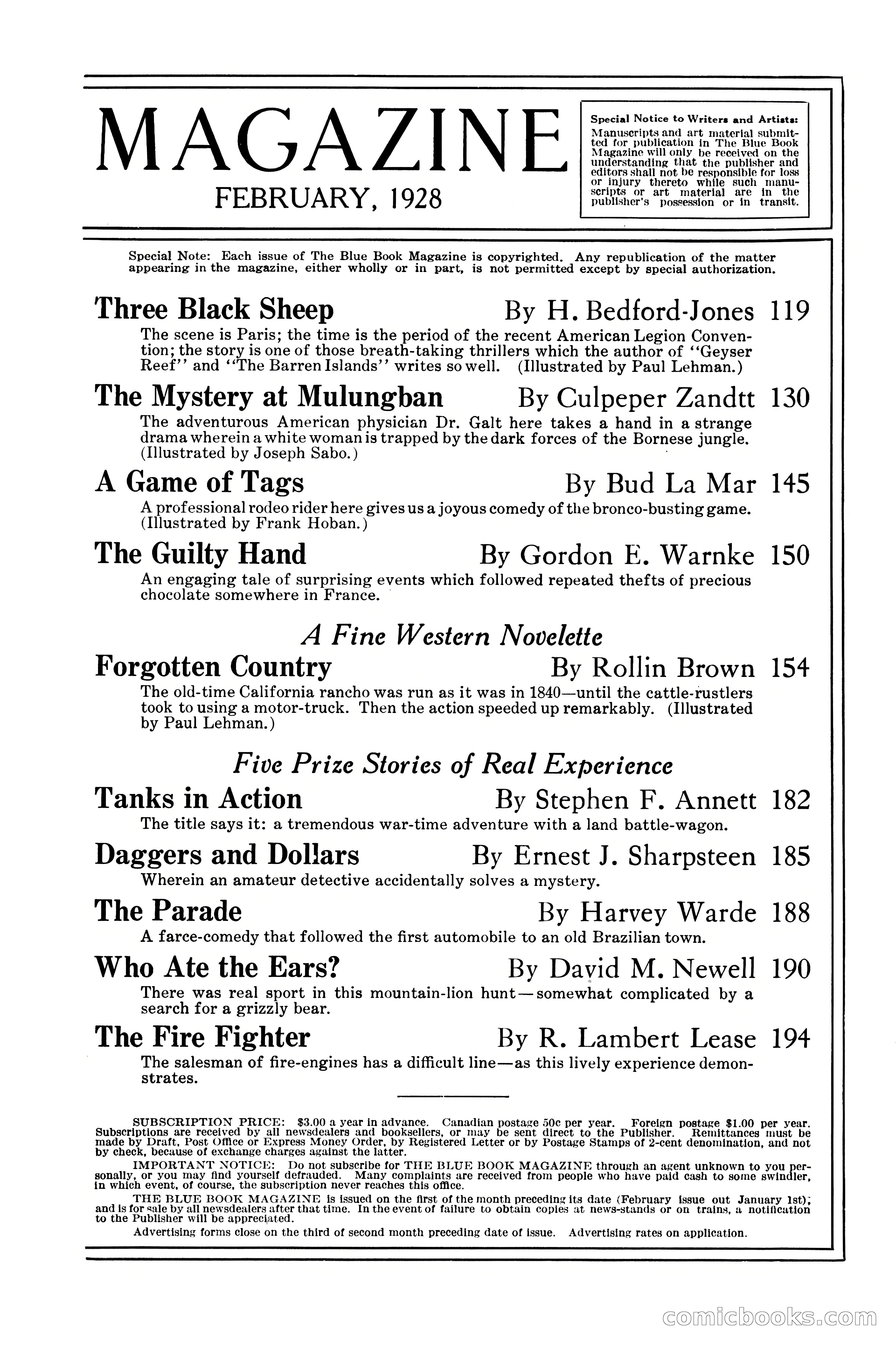 The Illustrated Blue Book Magazine, February 1928 — page 5 of 200