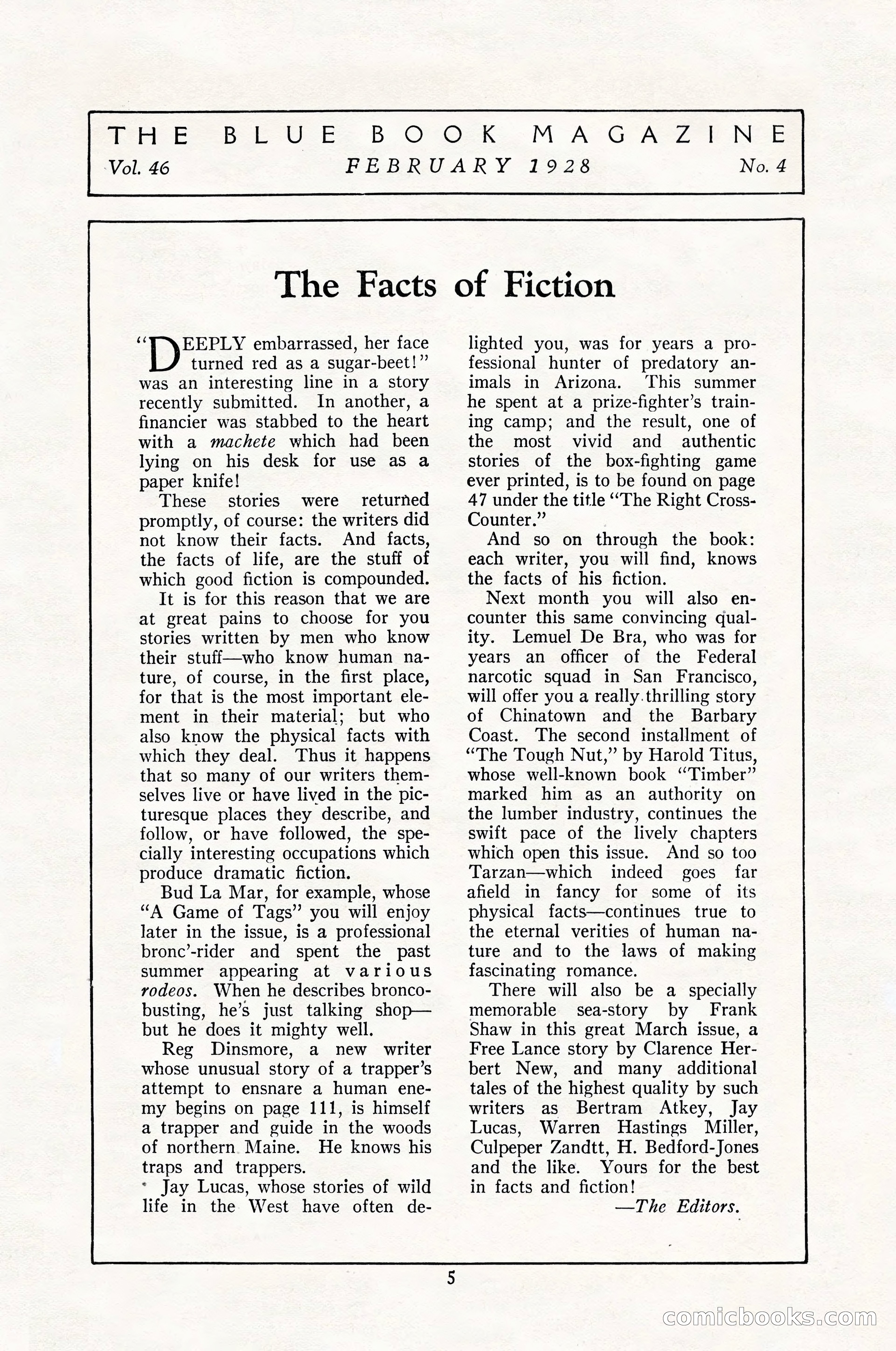 The Illustrated Blue Book Magazine, February 1928 — page 7 of 200