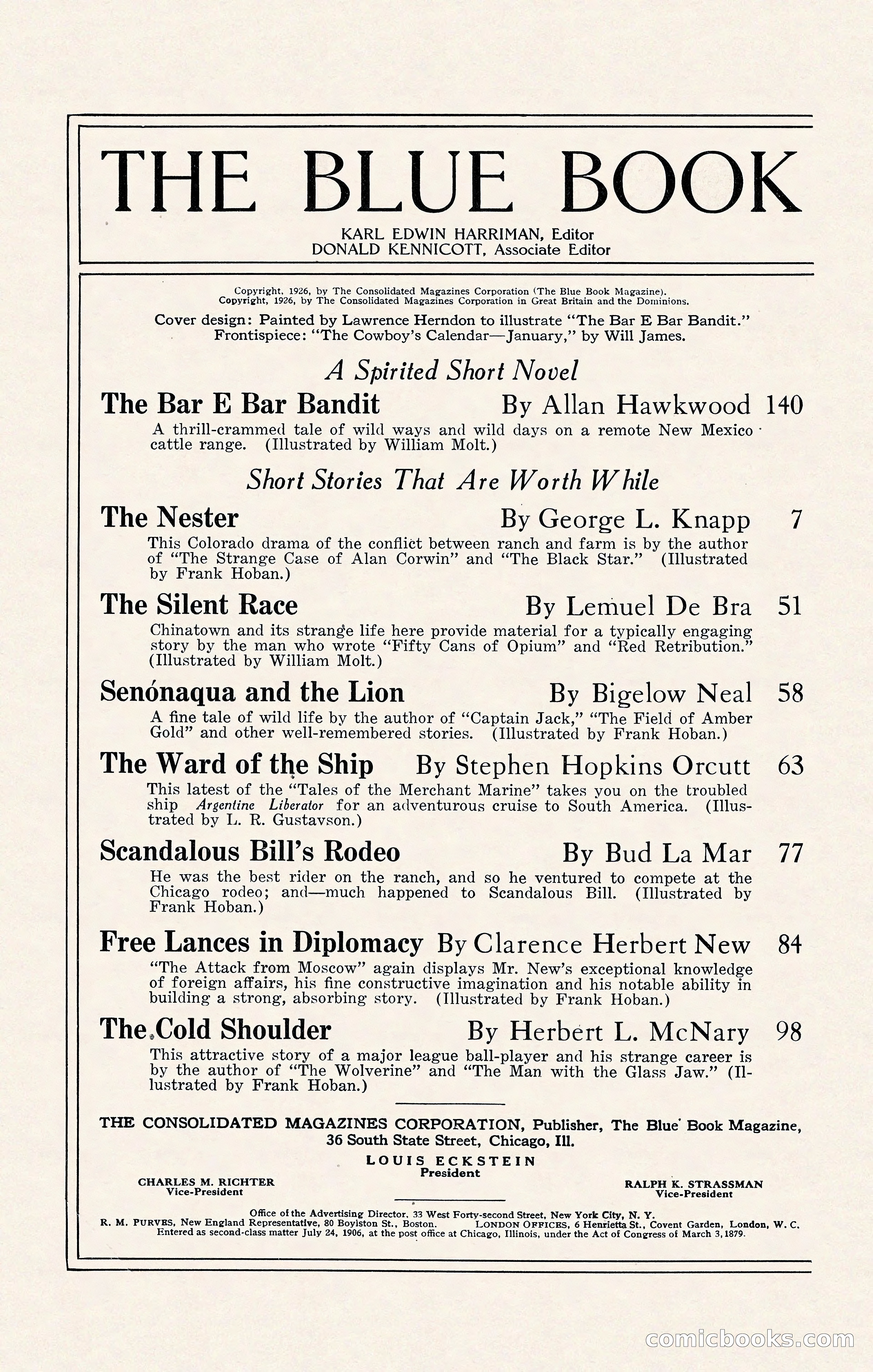 The Illustrated Blue Book Magazine, January 1927 — page 4 of 208