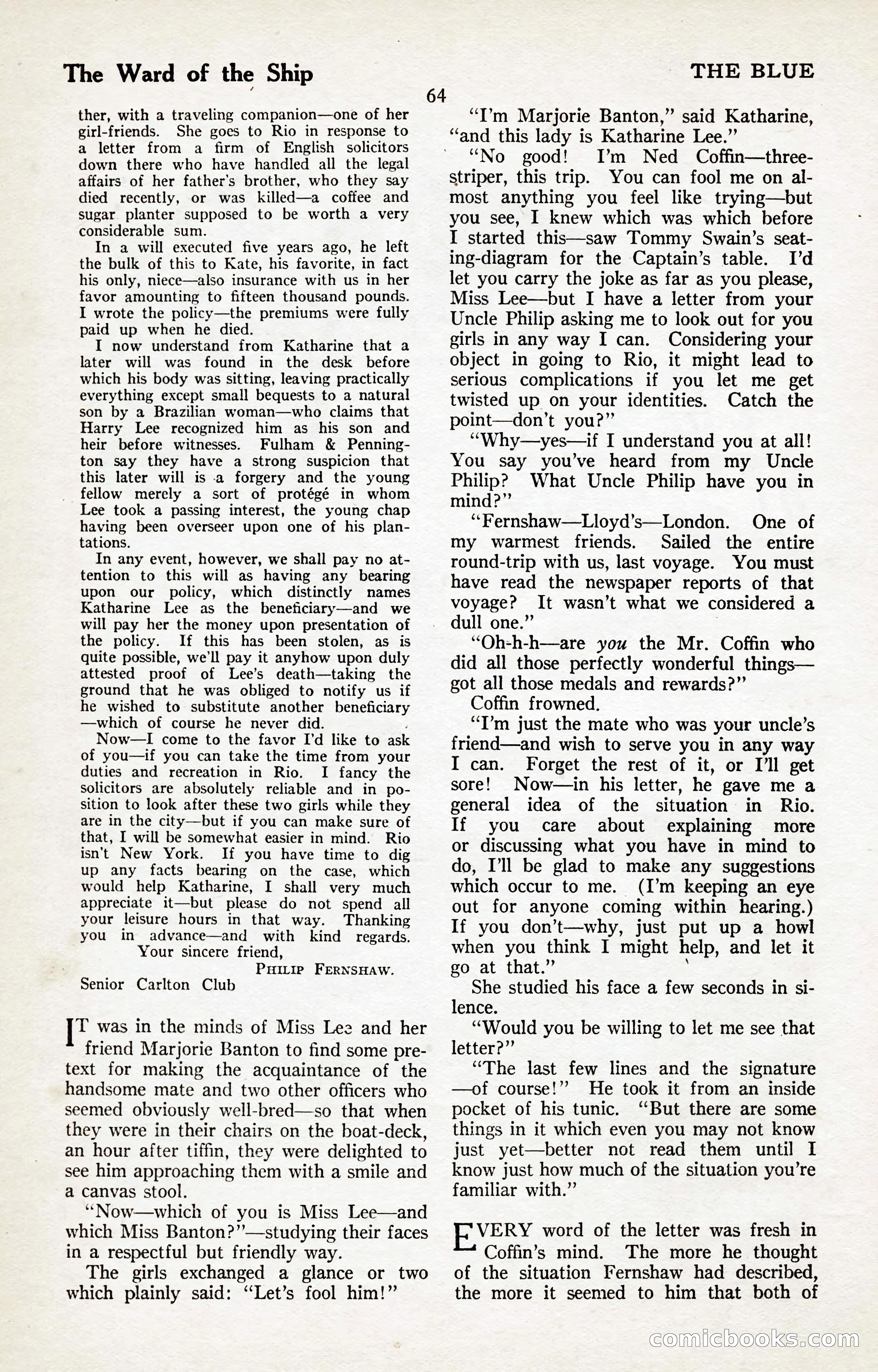 The Illustrated Blue Book Magazine, January 1927 — page 66 of 208