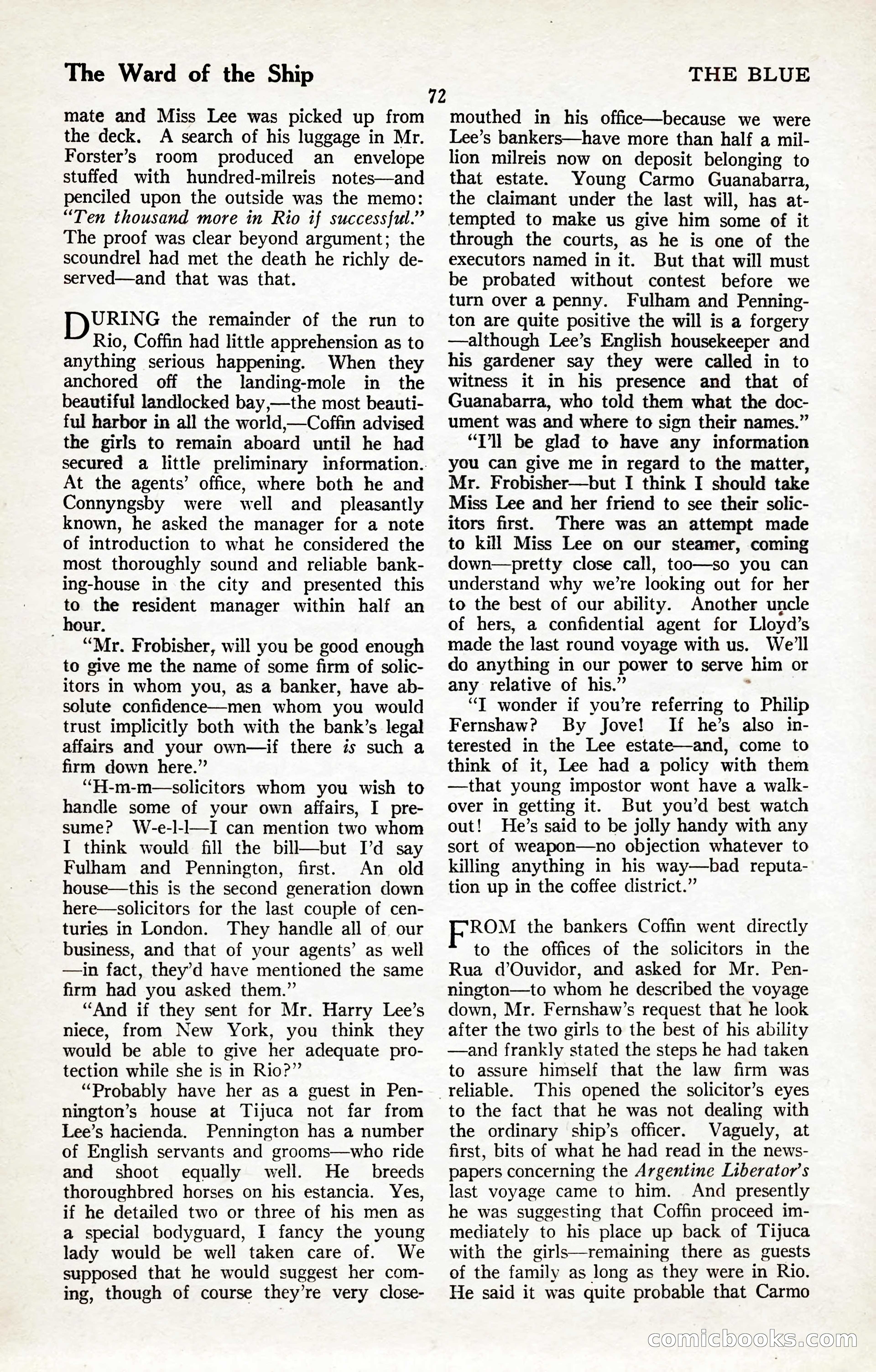 The Illustrated Blue Book Magazine, January 1927 — page 74 of 208