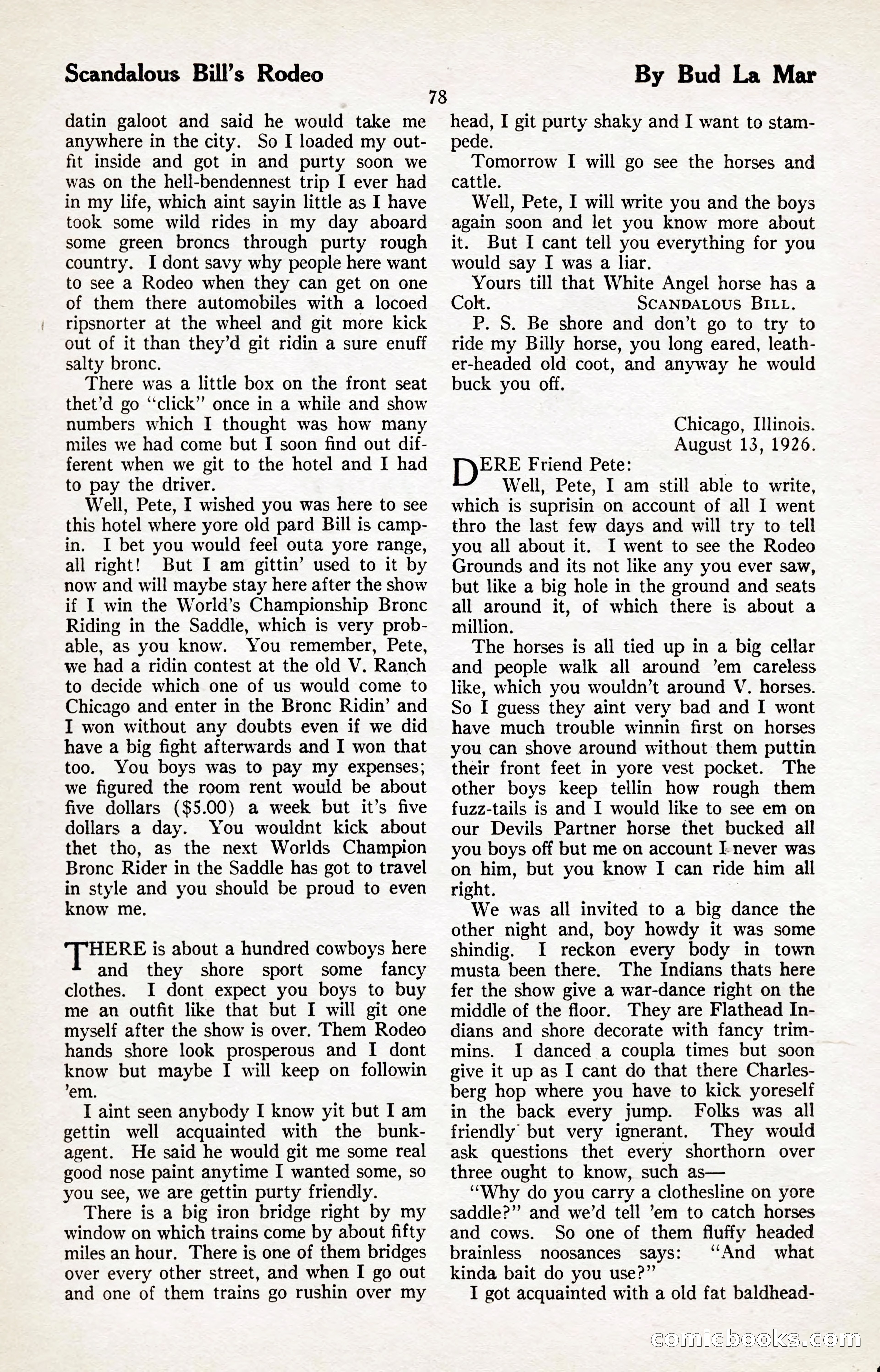 The Illustrated Blue Book Magazine, January 1927 — page 80 of 208