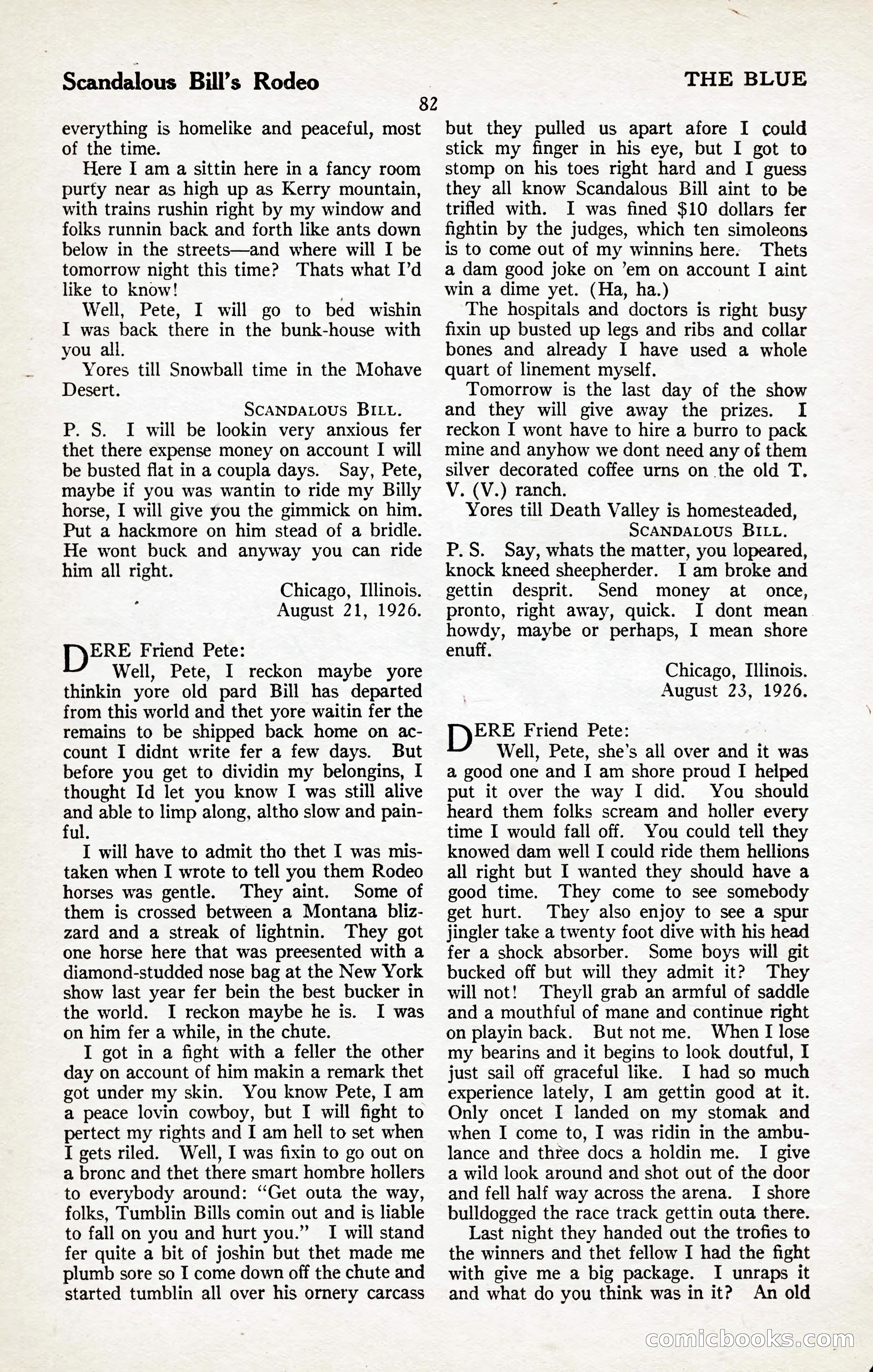 The Illustrated Blue Book Magazine, January 1927 — page 84 of 208
