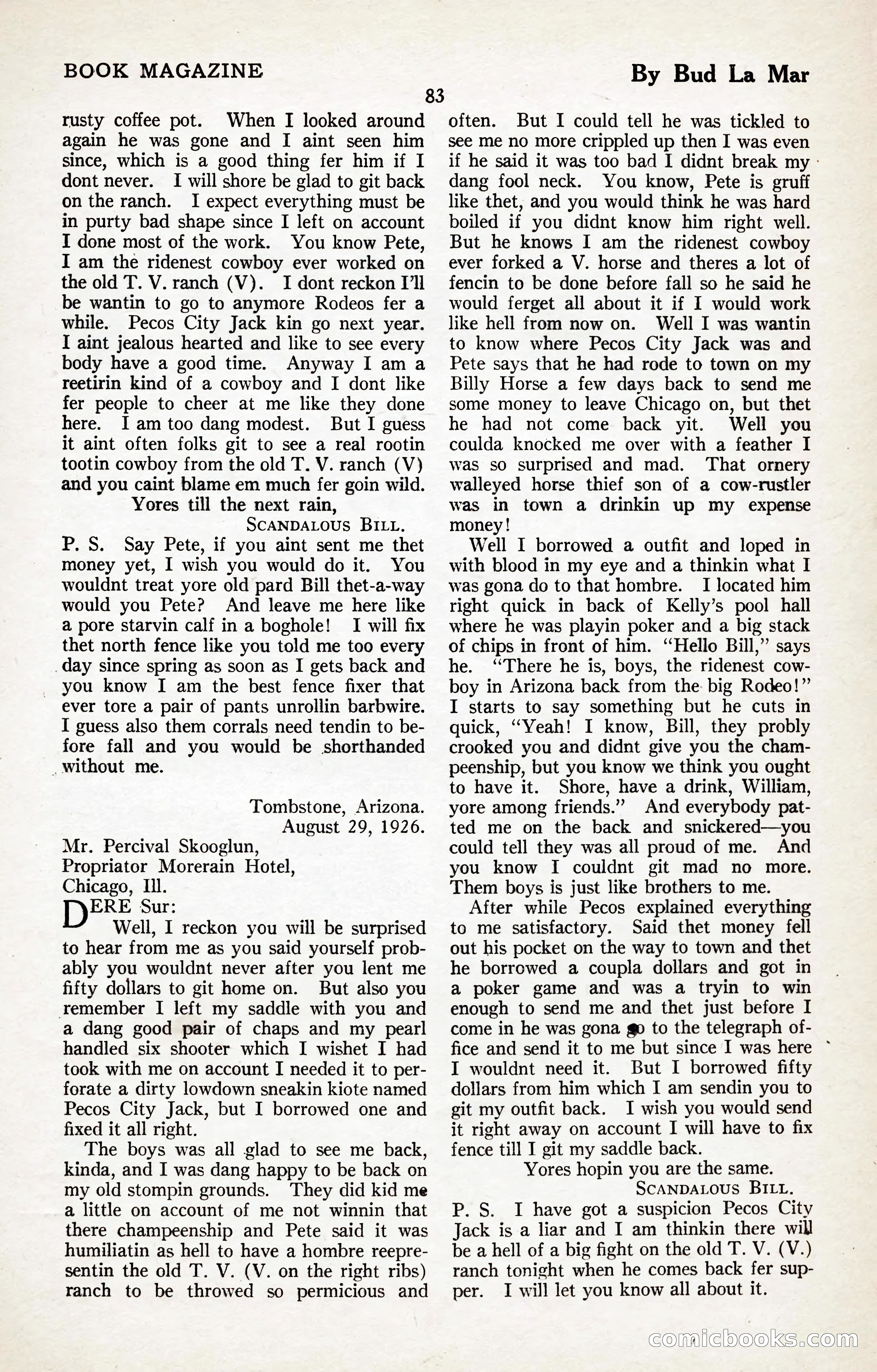 The Illustrated Blue Book Magazine, January 1927 — page 85 of 208