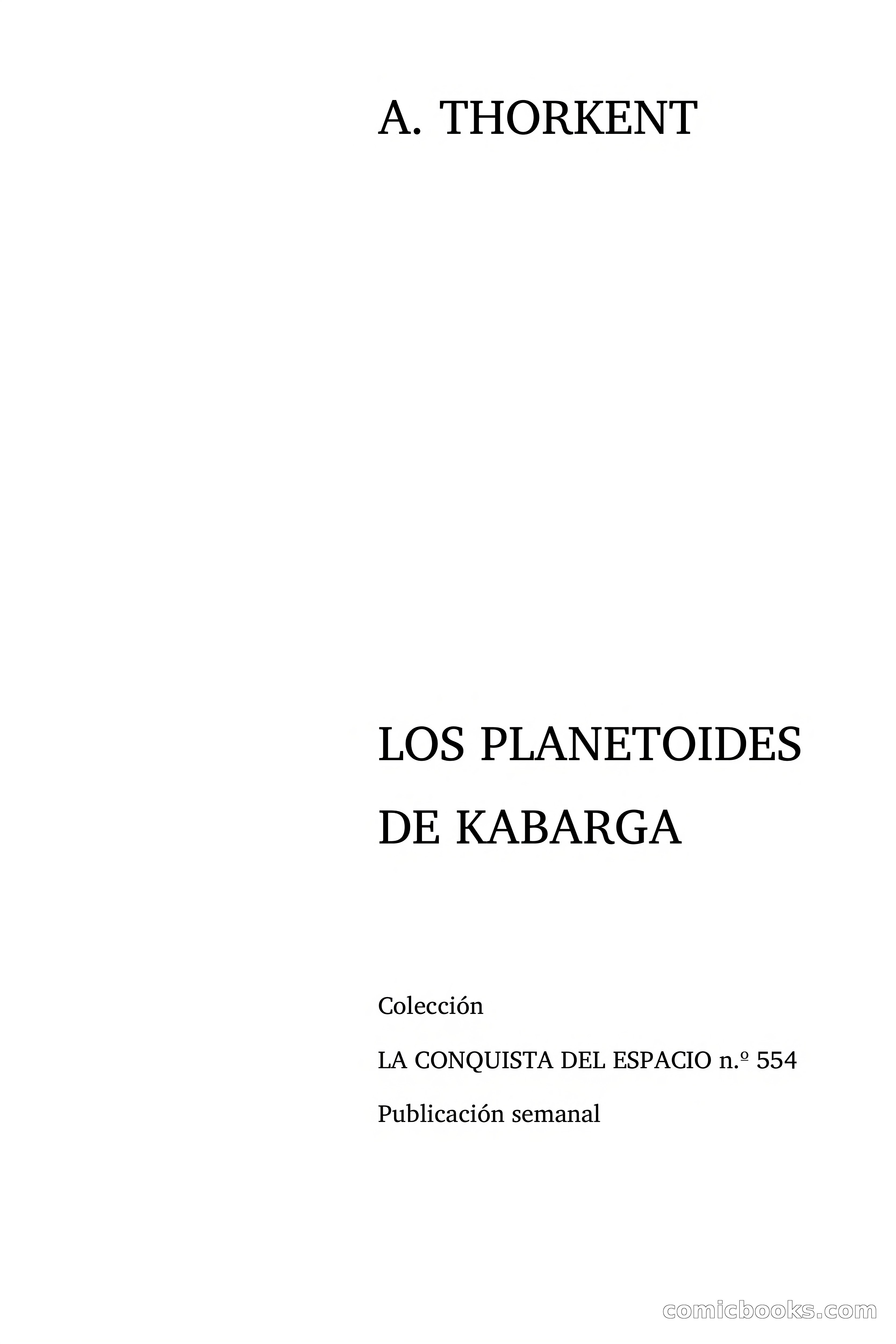 Los Planetoides de Kabarga — page 5 of 90