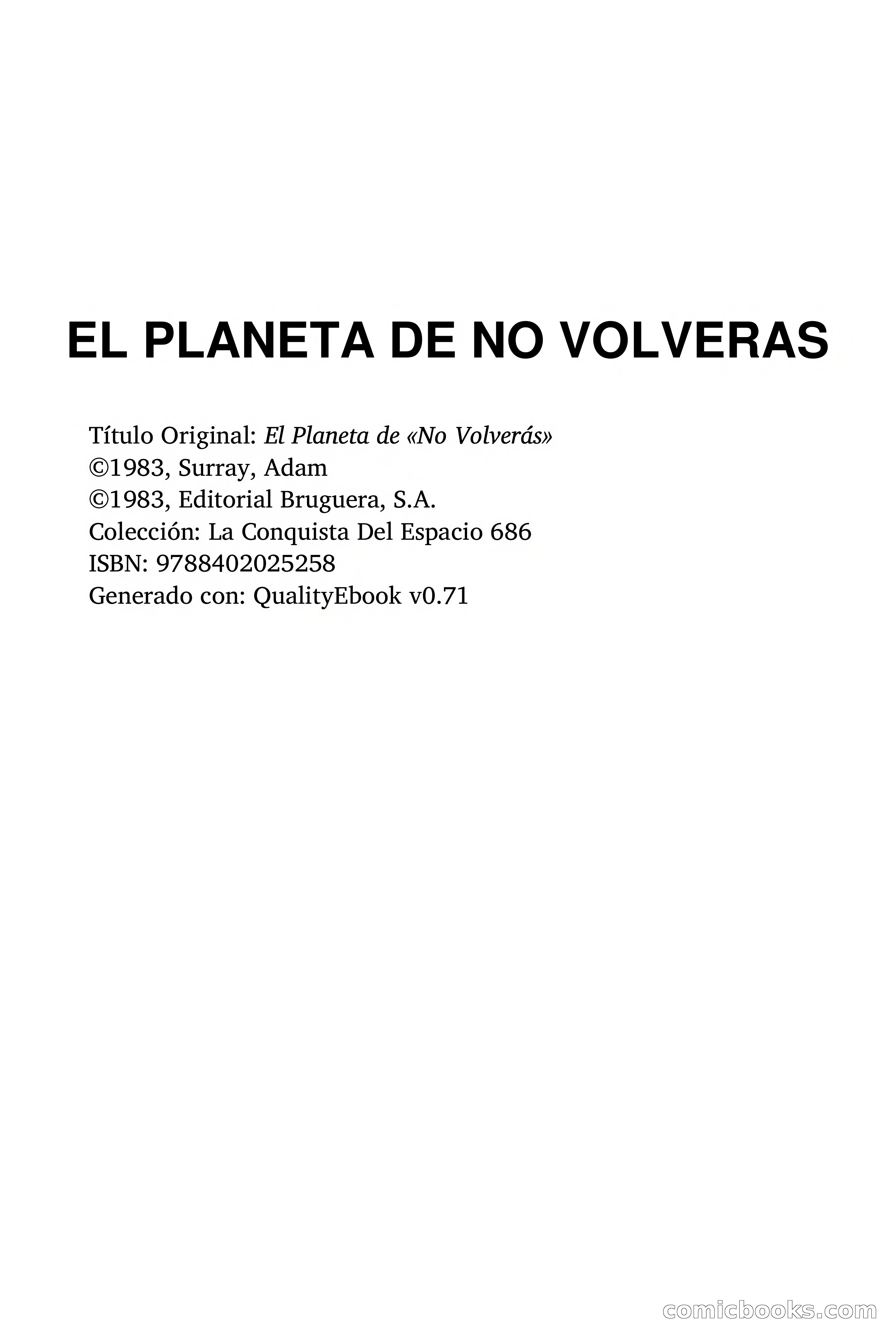 El planeta de «no volverás» — page 2 of 71