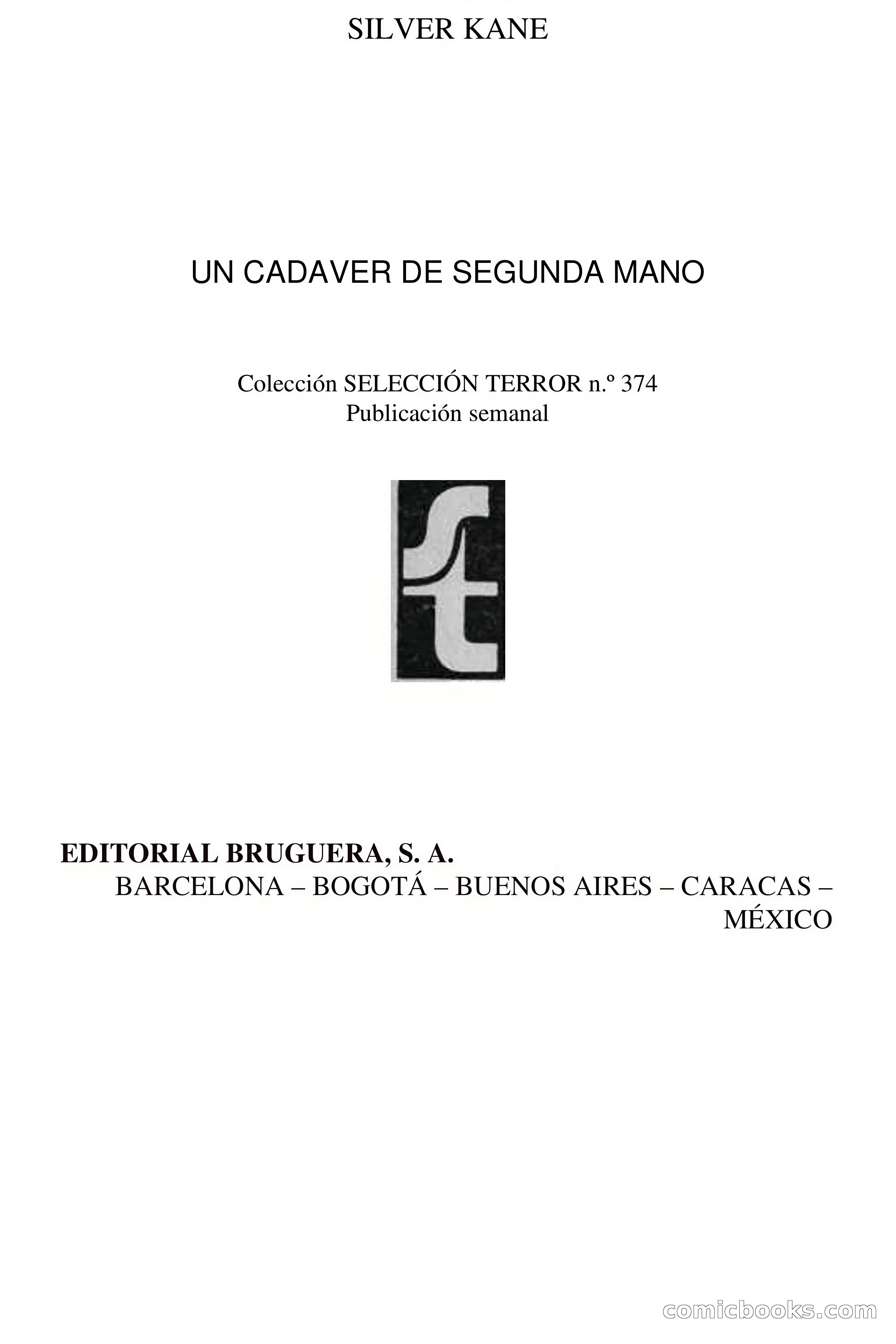 Silver Kane: Un cadáver de segunda mano — page 4 of 60