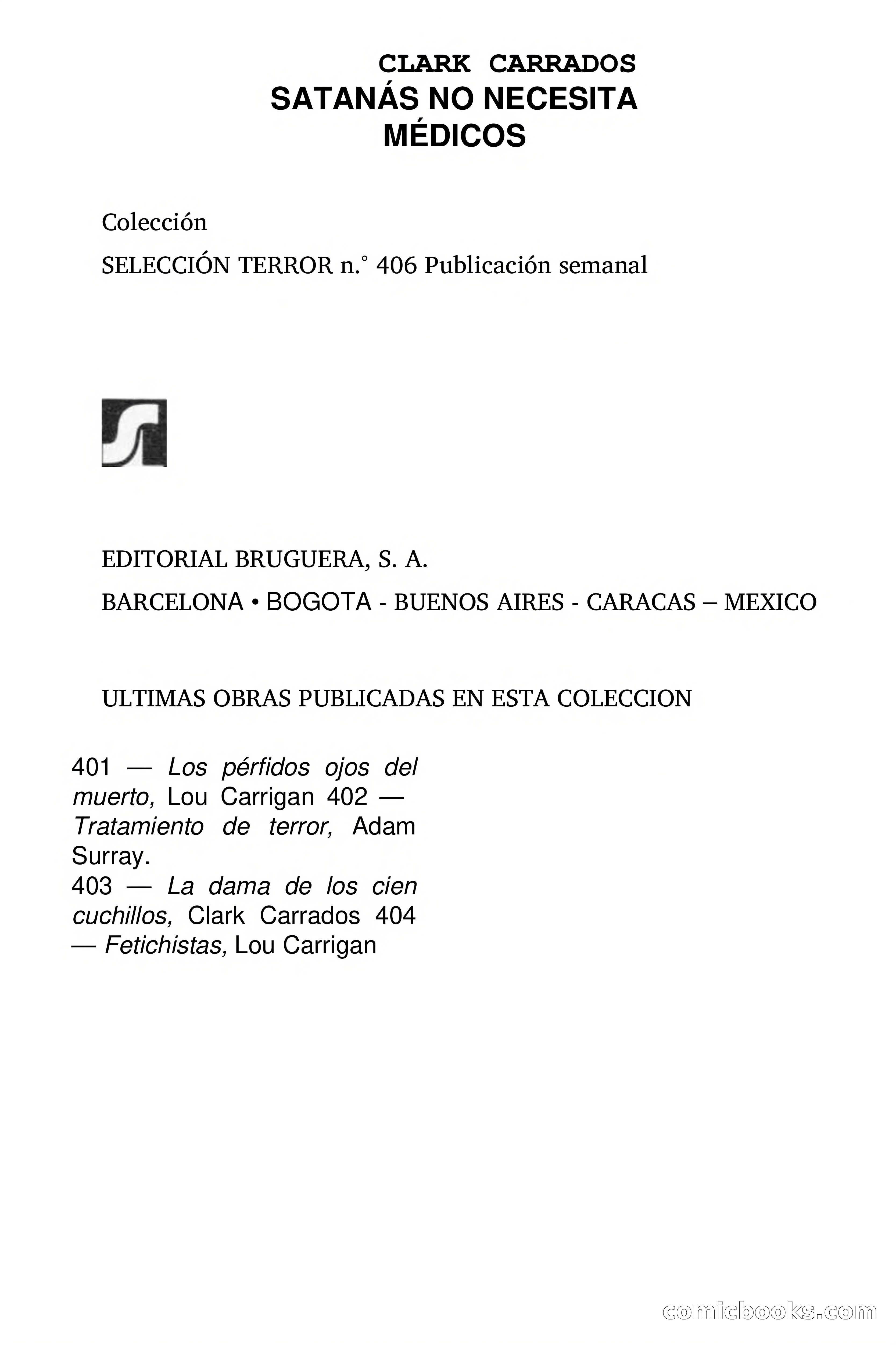 Selección Terror: Satanás no necesita médicos — page 5 of 92