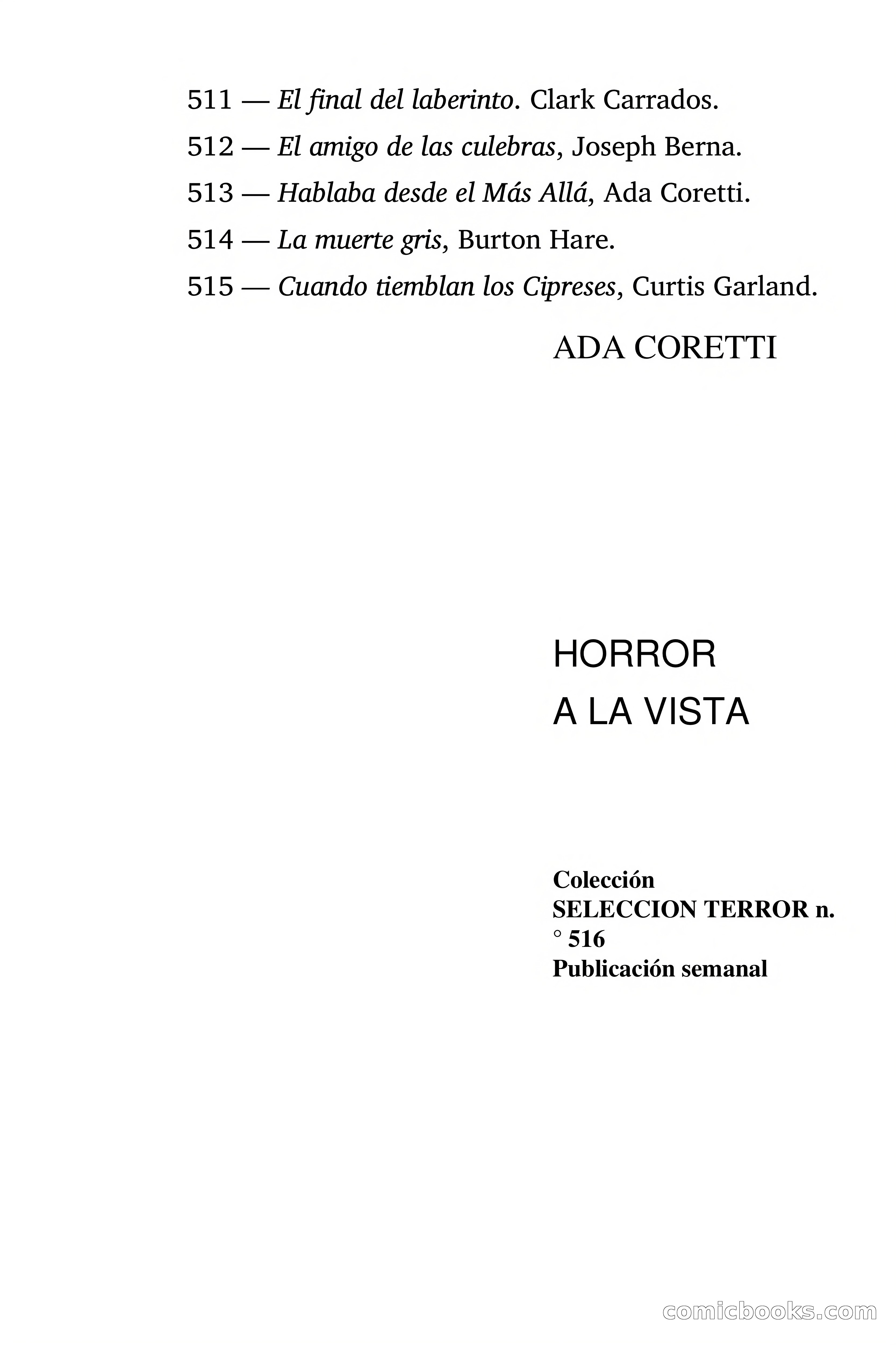 Selección Terror: Horror a la Vista — page 4 of 80
