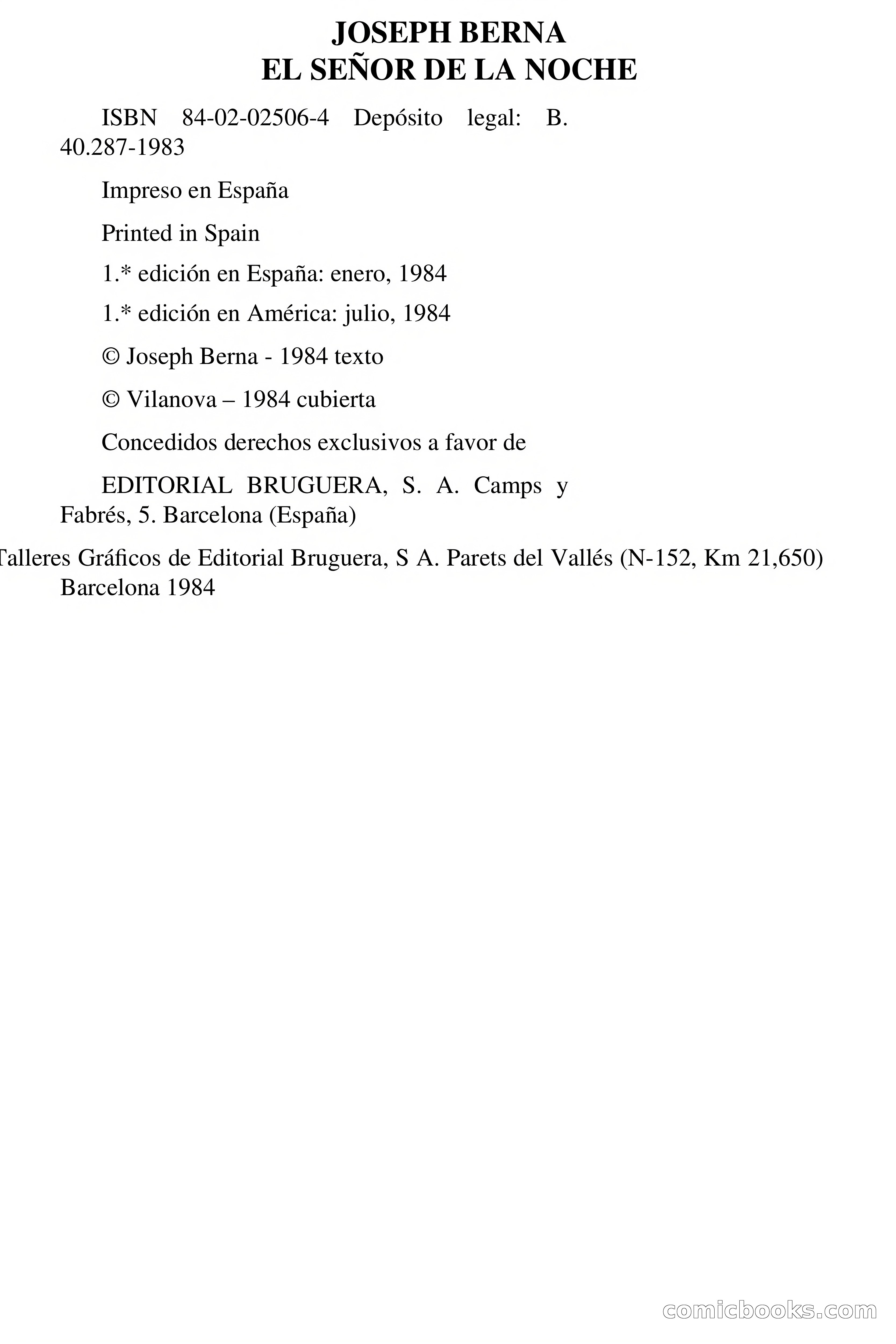 El señor de la noche — page 2 of 89