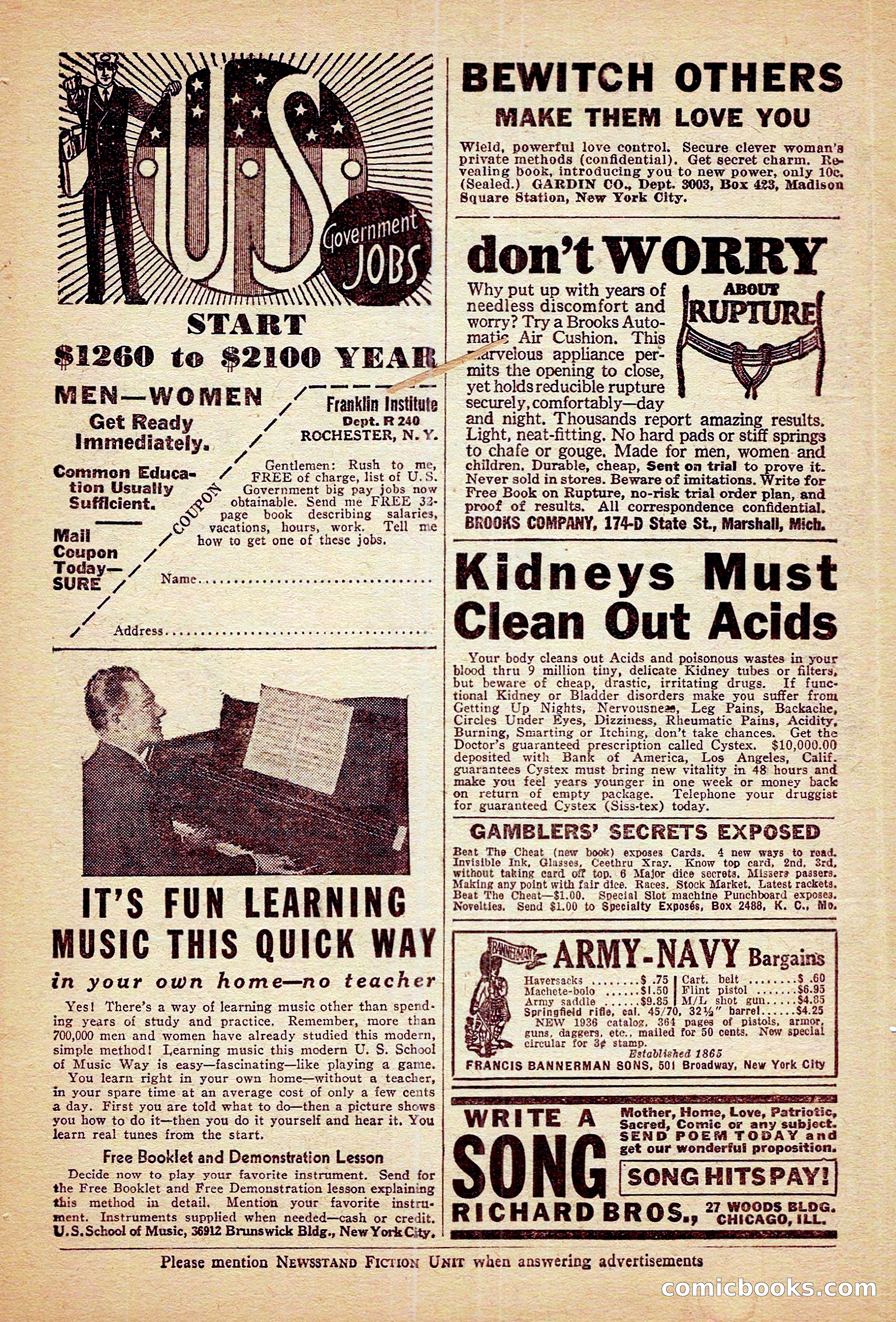 Breezy Stories and Young's Magazine, December 1936 — page 6 of 133