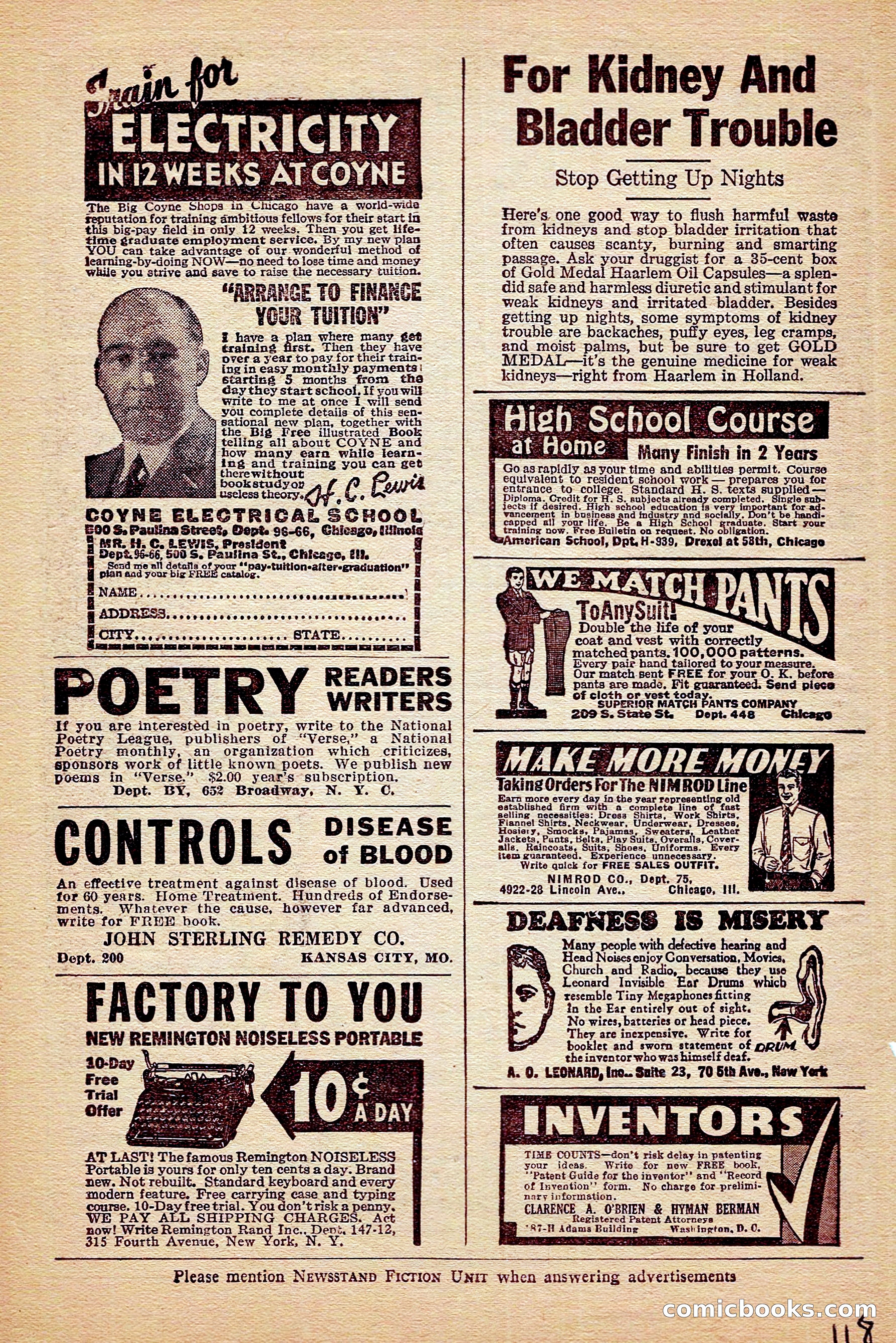 Breezy Stories and Young's Magazine, December 1936 — page 8 of 133