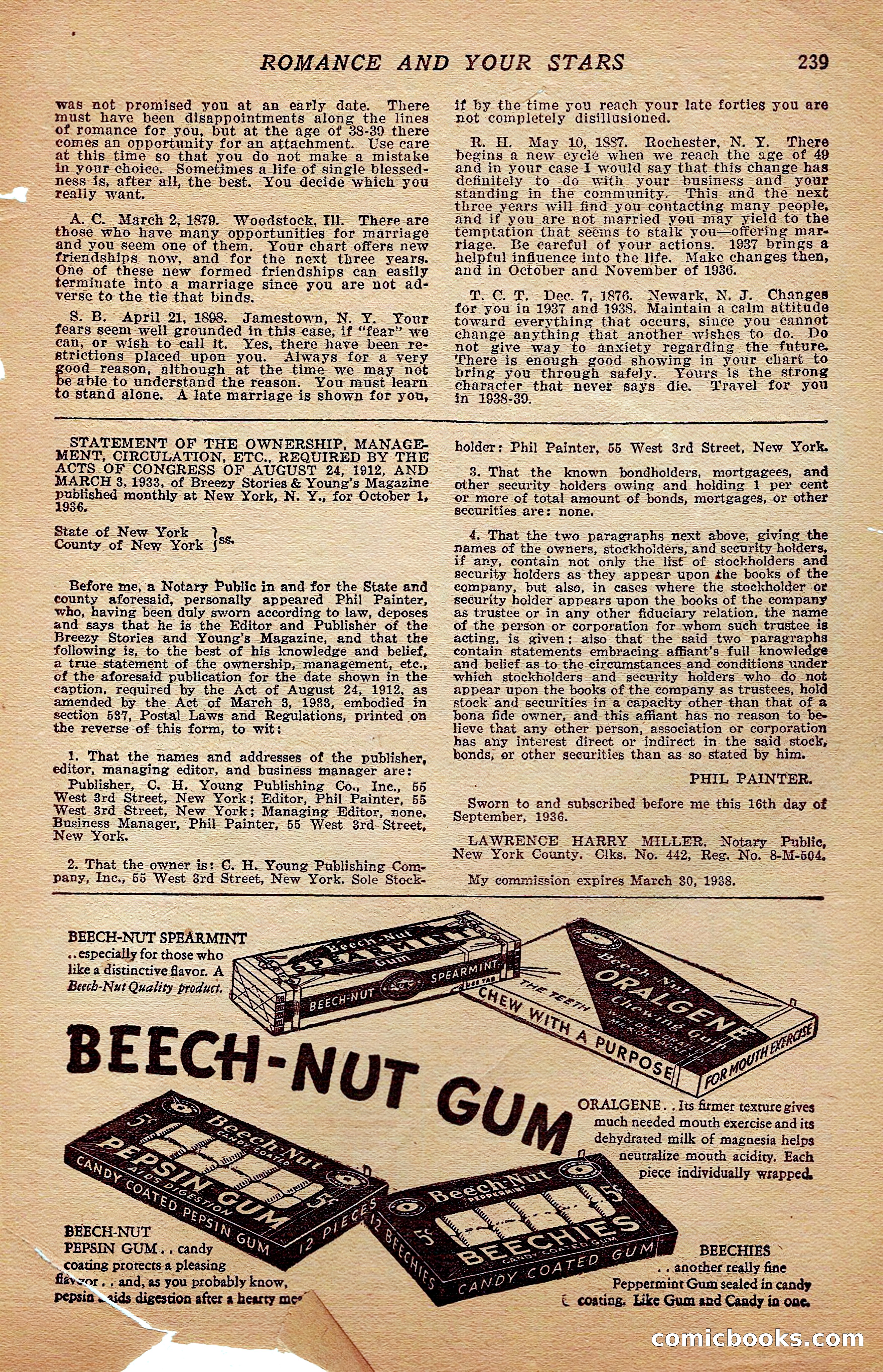 Breezy Stories and Young's Magazine, December 1936 — page 129 of 133