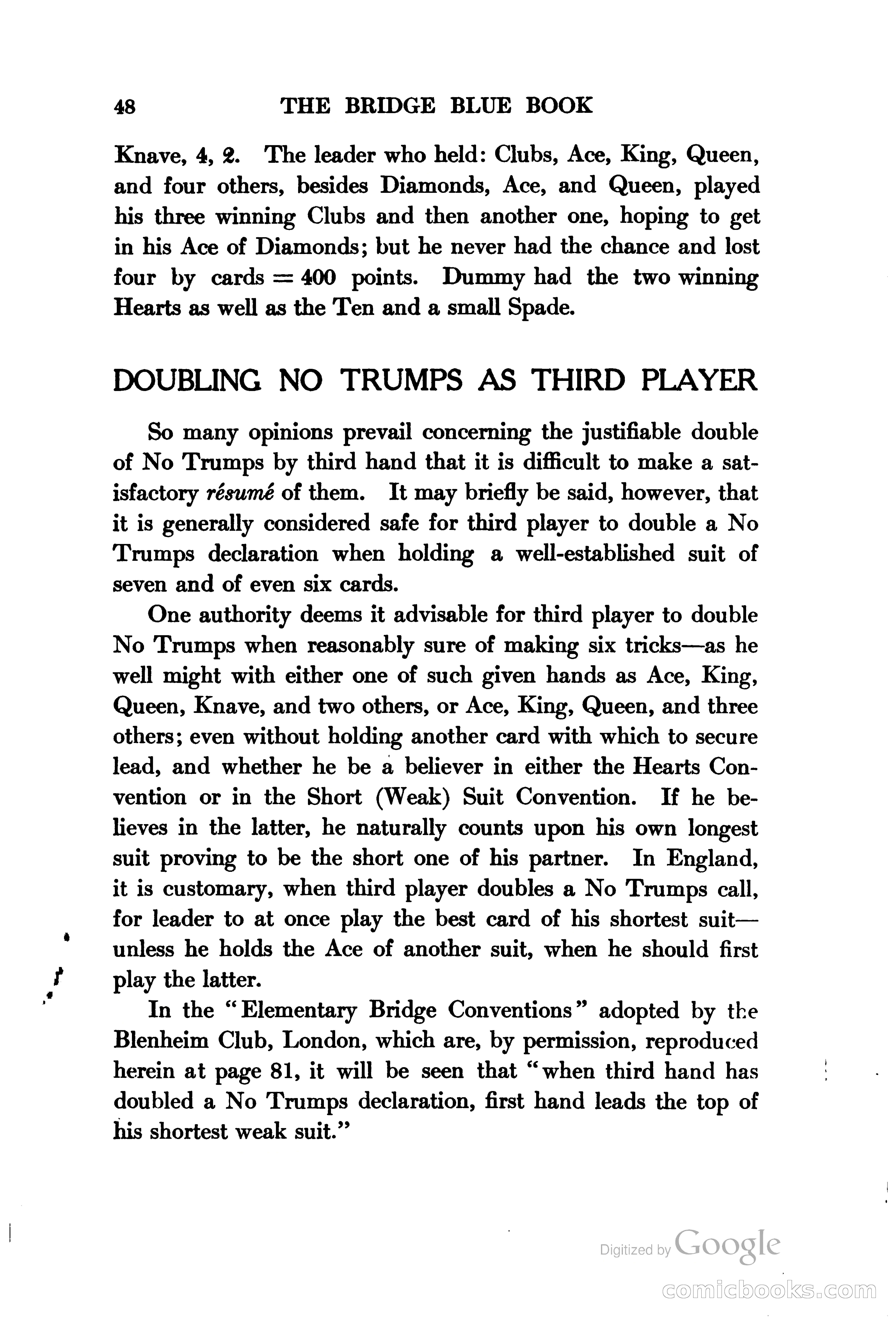 The Bridge Blue Book — page 63 of 172