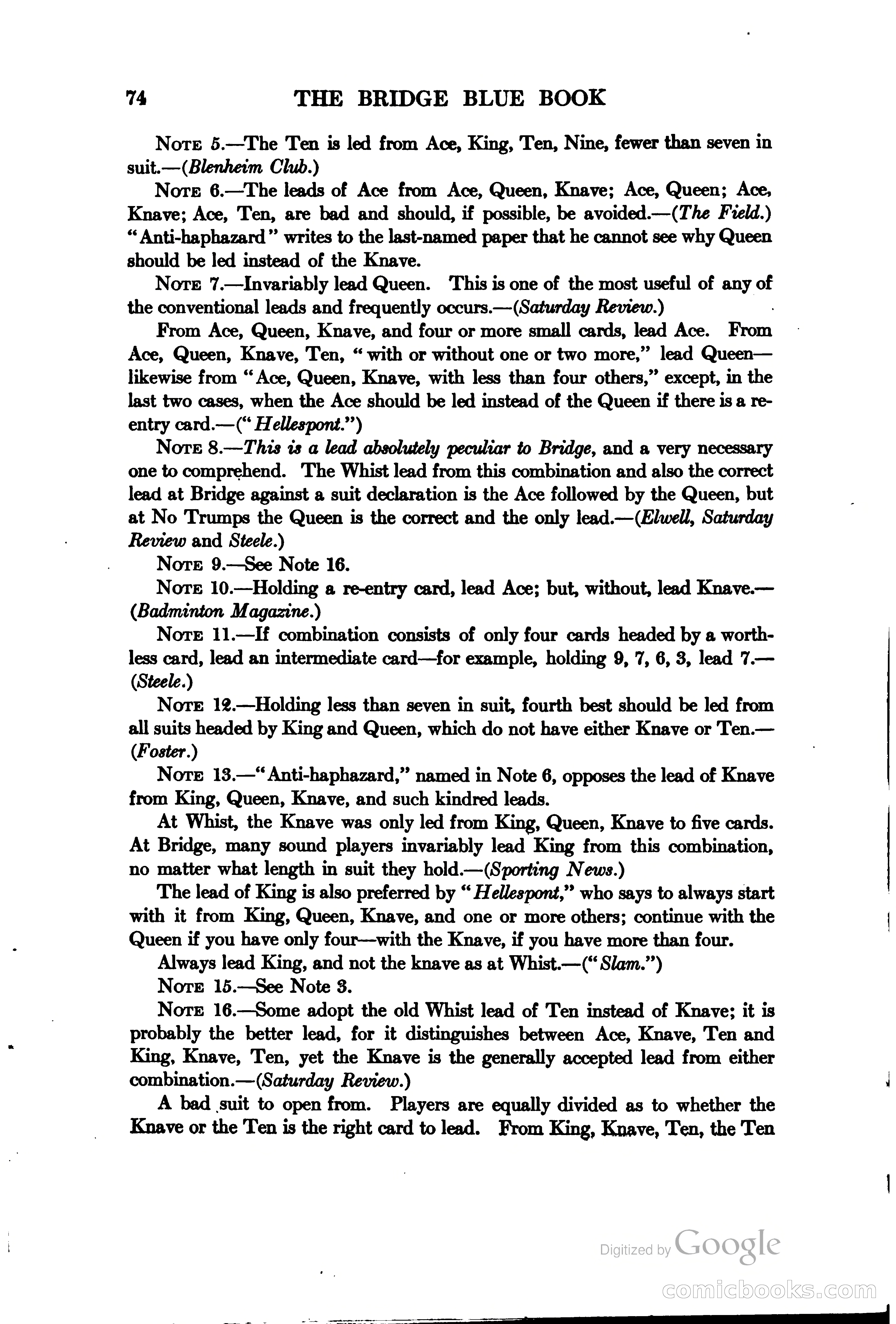 The Bridge Blue Book — page 89 of 172
