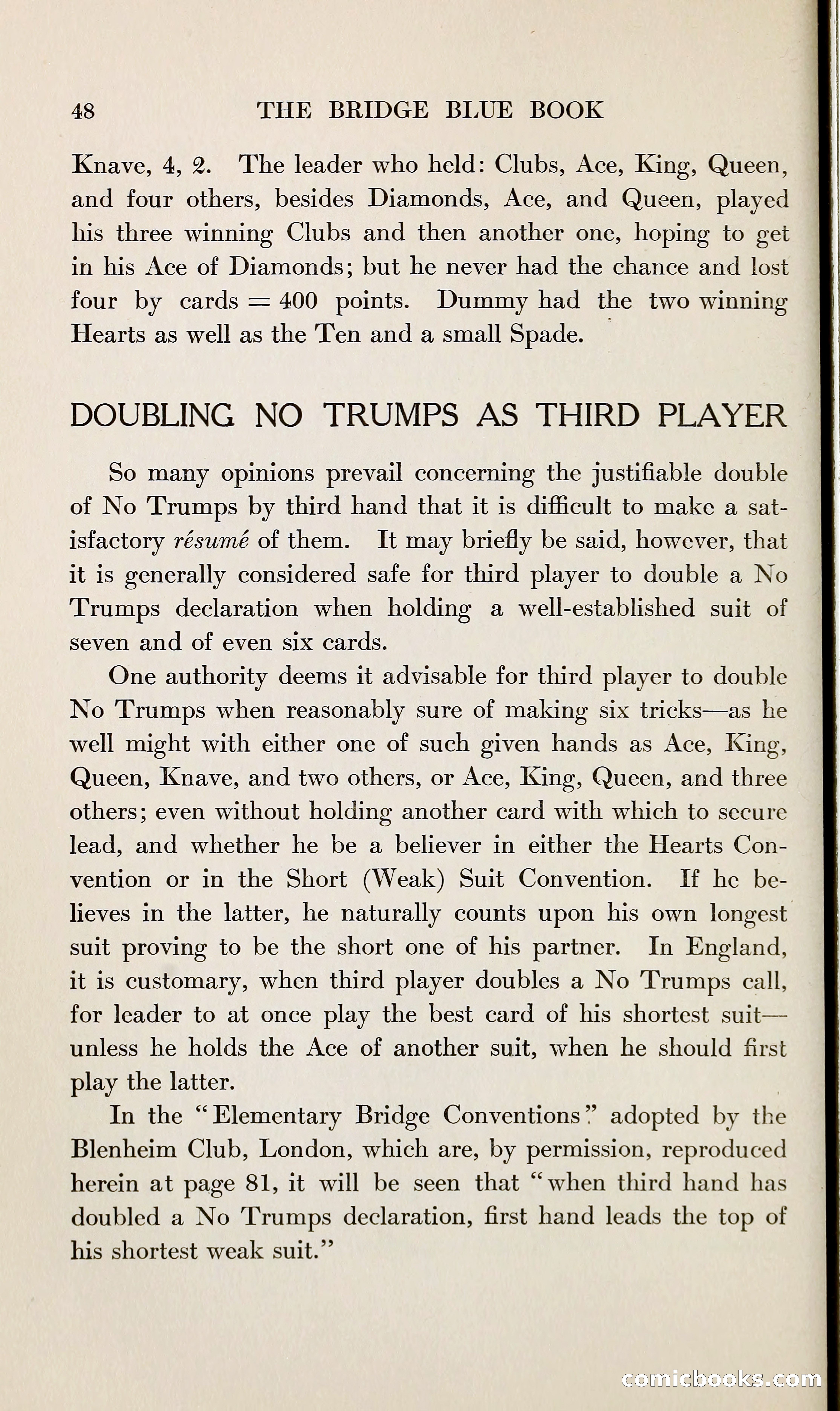 The Bridge Blue Book — page 63 of 166