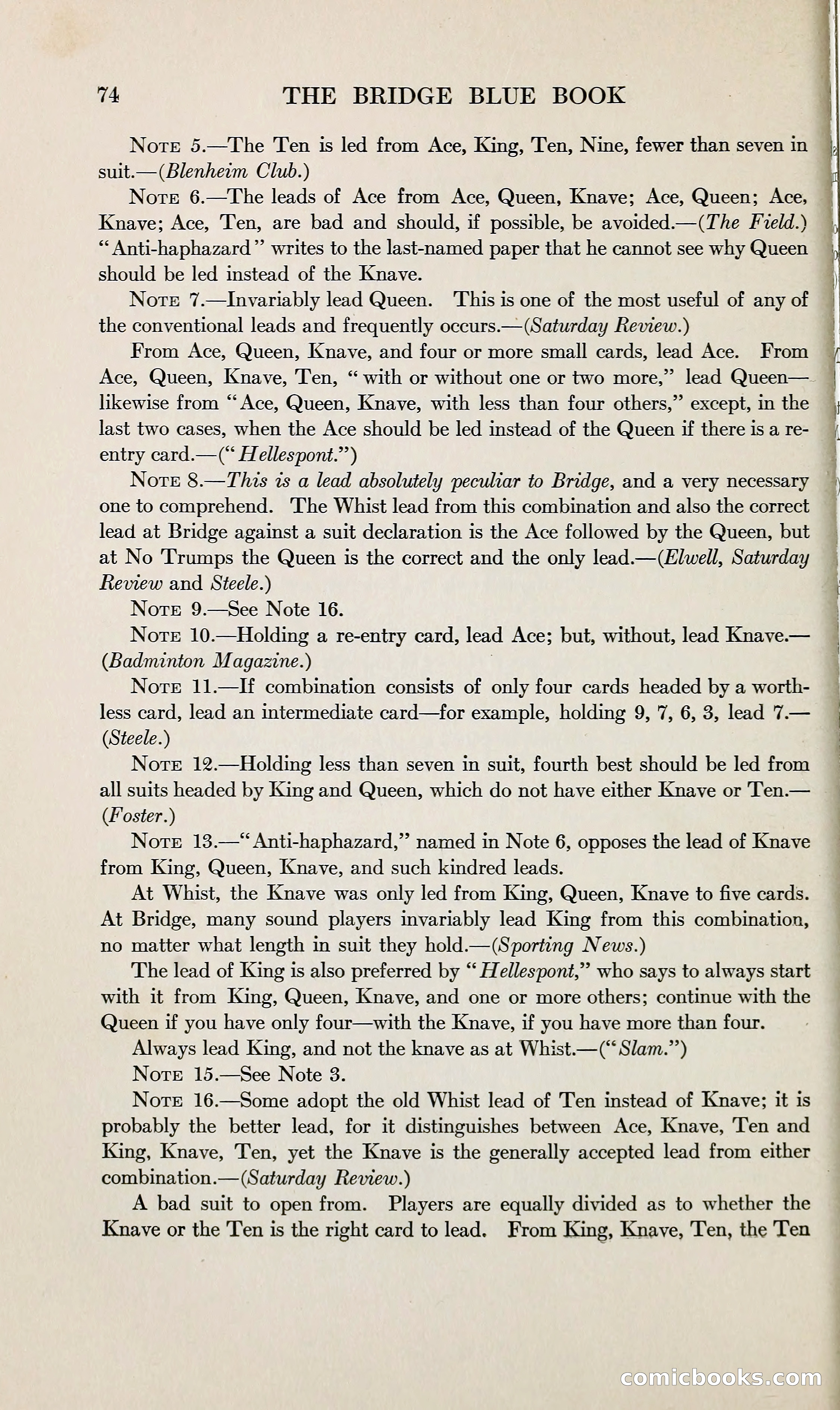 The Bridge Blue Book — page 89 of 166