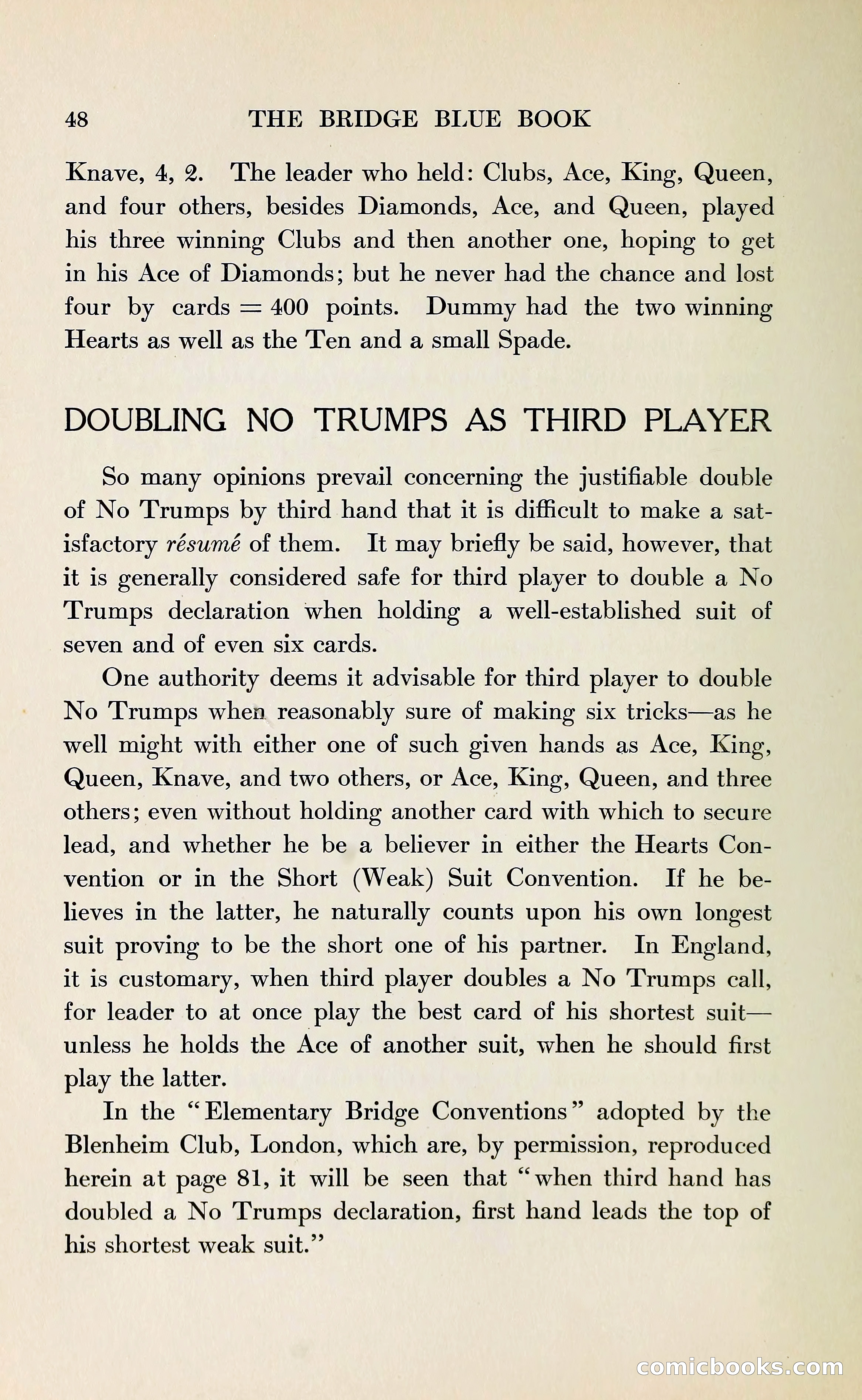 The Bridge Blue Book — page 60 of 172