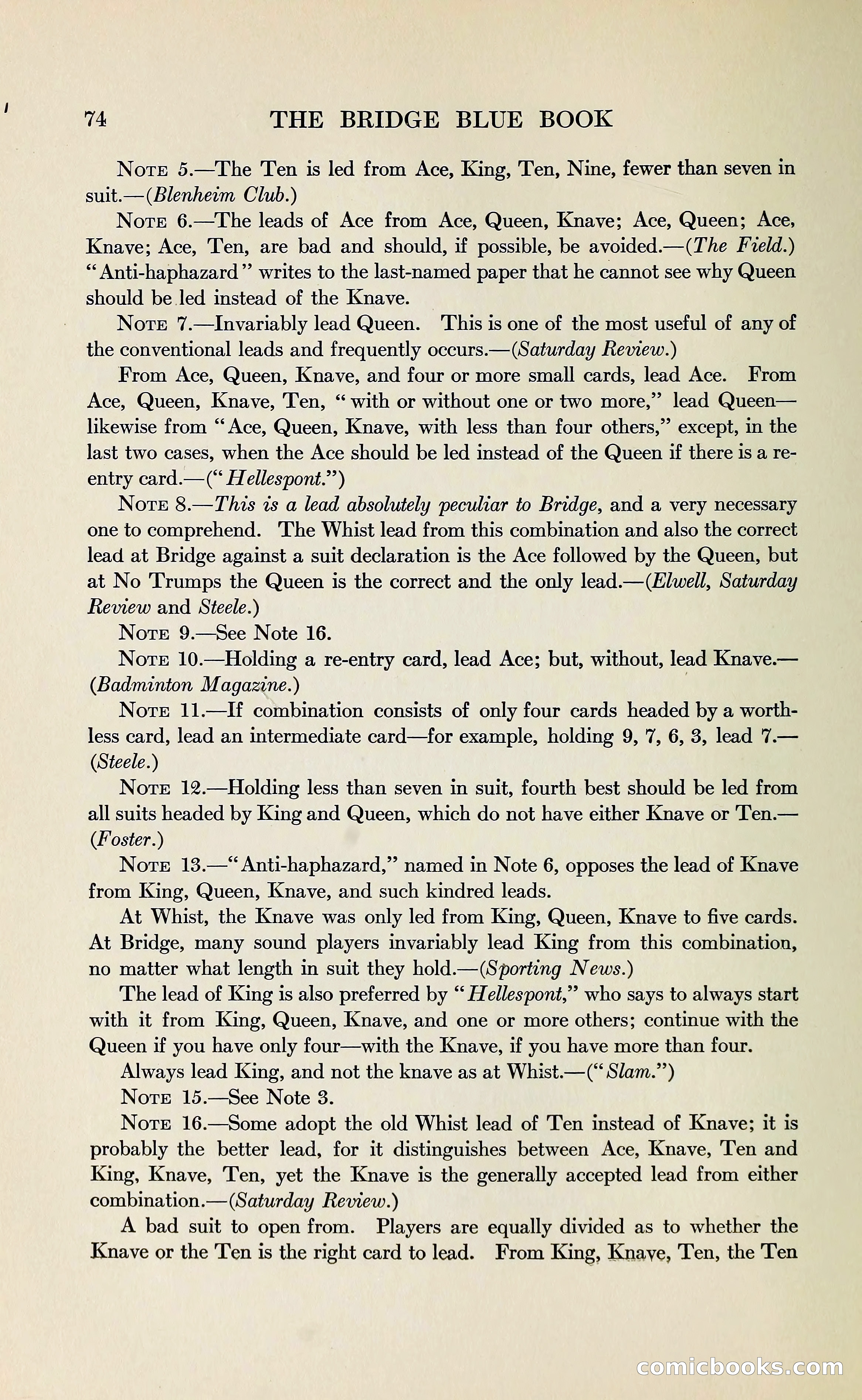 The Bridge Blue Book — page 86 of 172