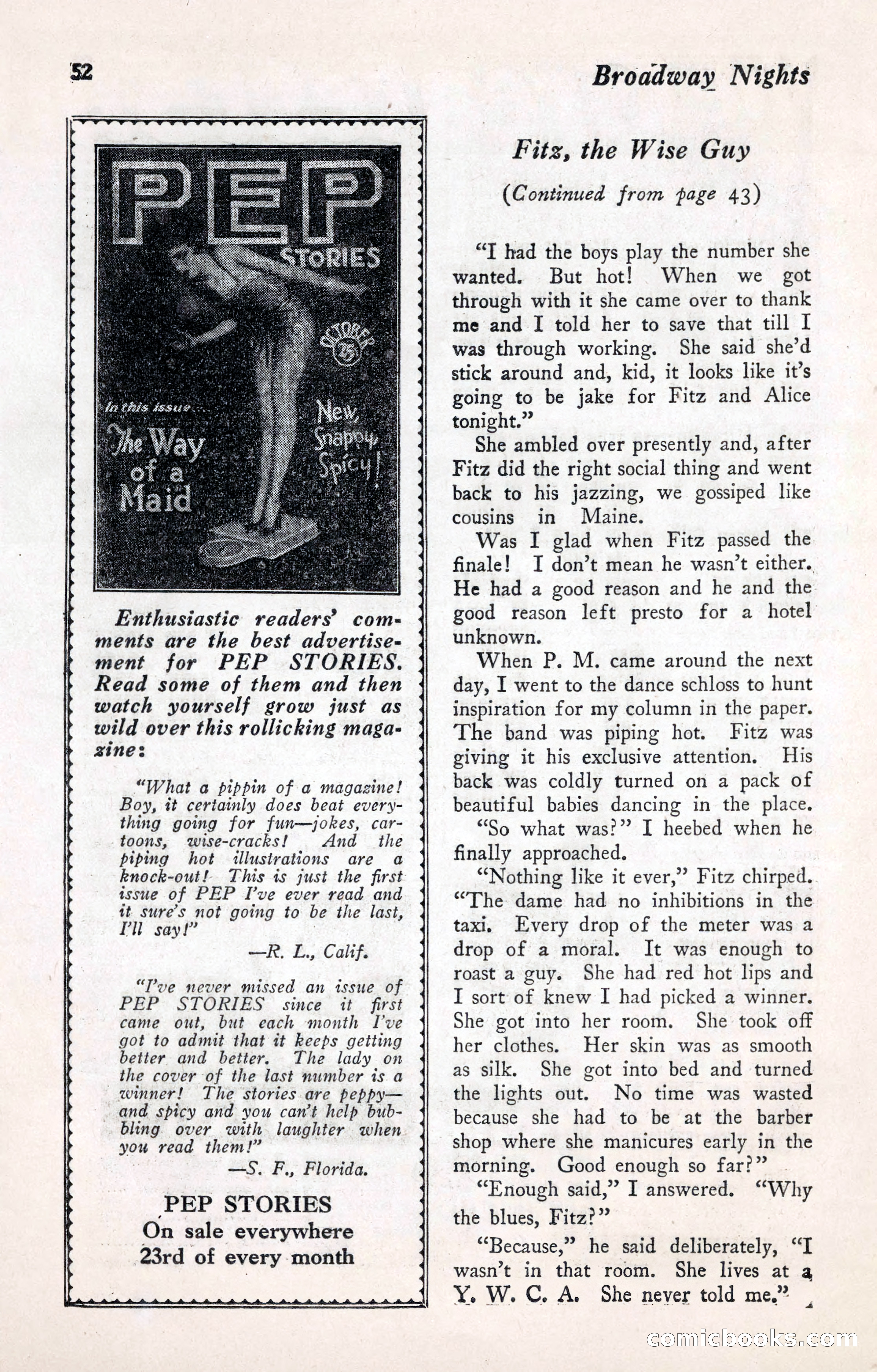 Broadway Nights, November 1929 — page 52 of 68