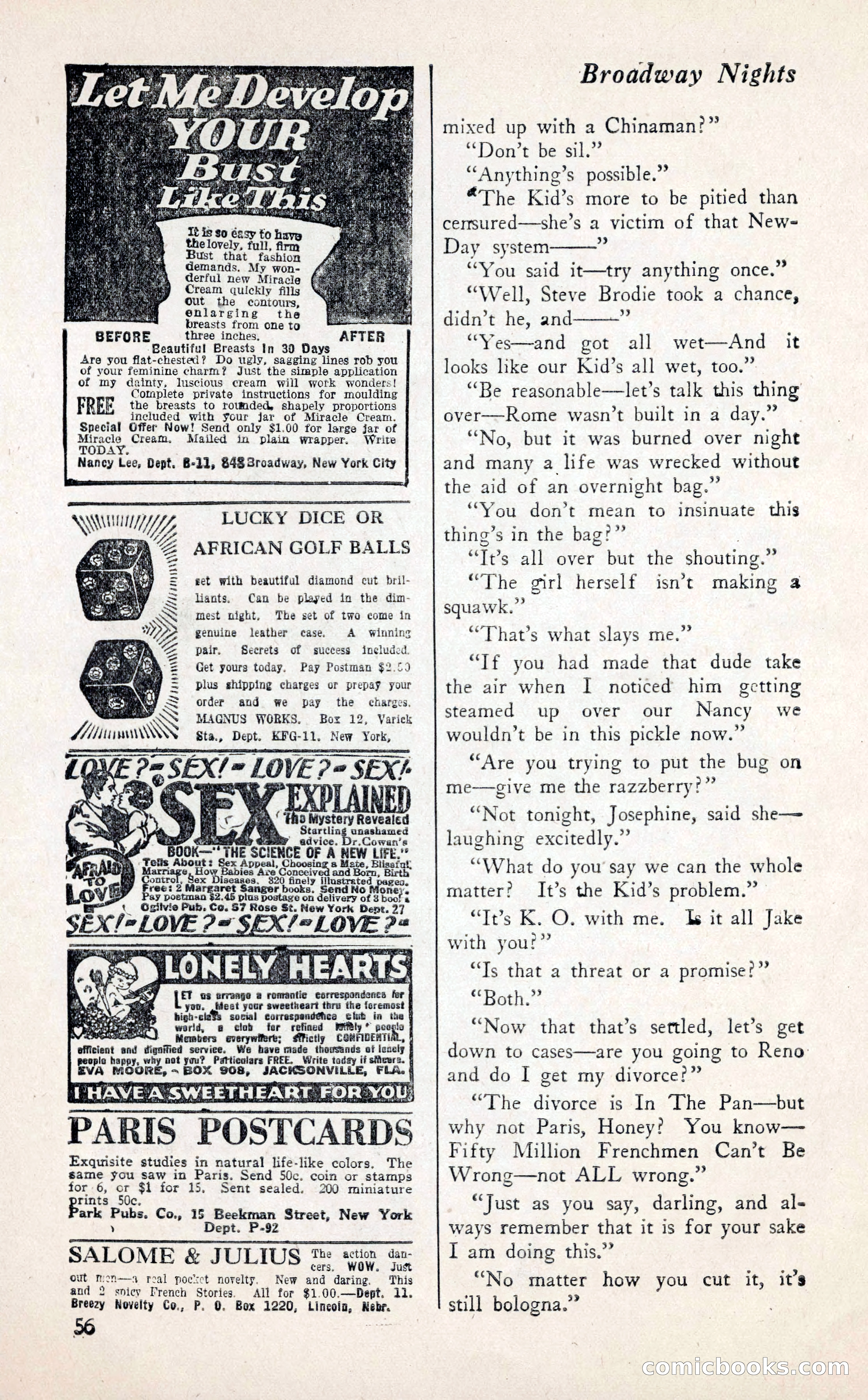 Broadway Nights, November 1929 — page 56 of 68