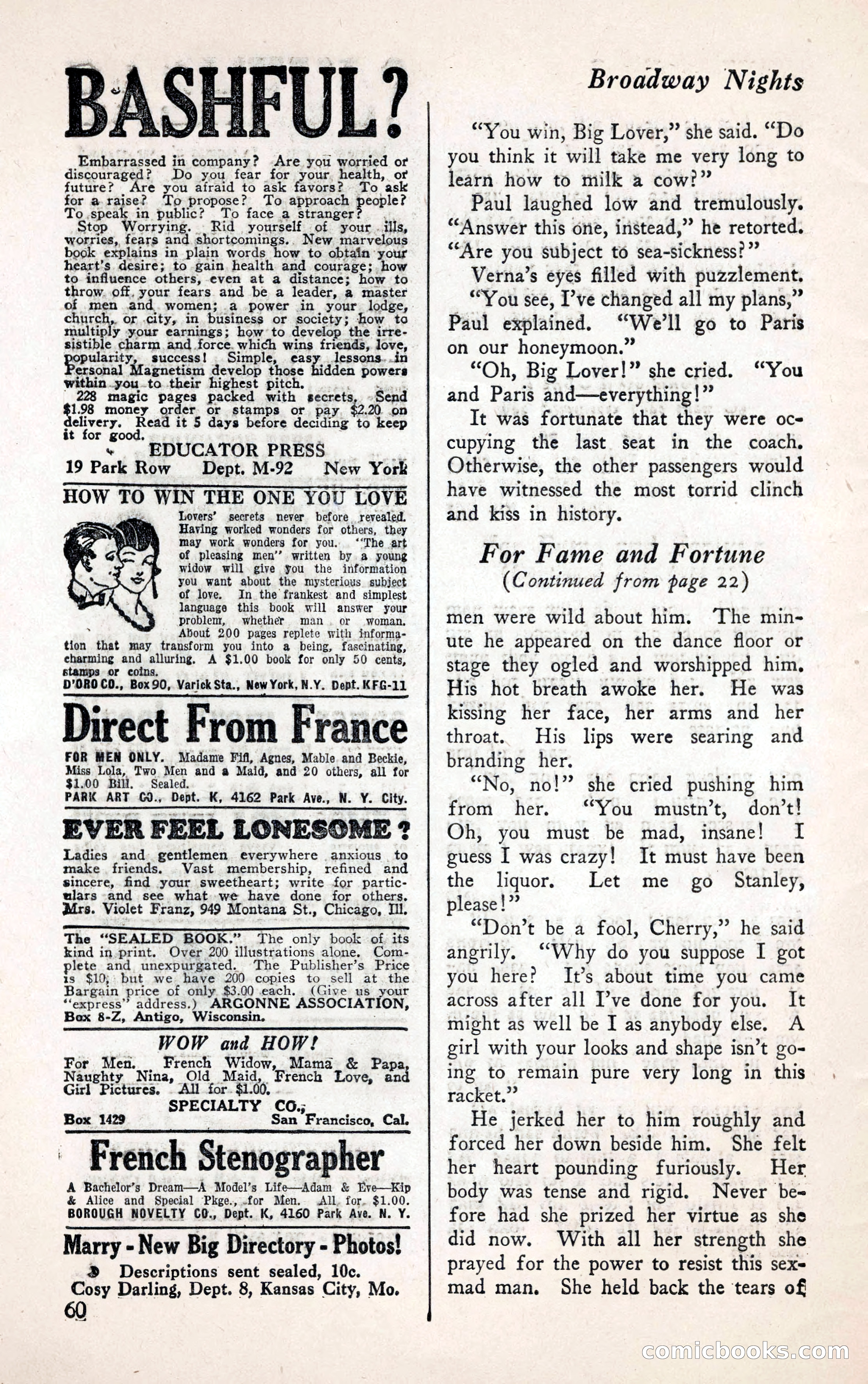 Broadway Nights, November 1929 — page 60 of 68