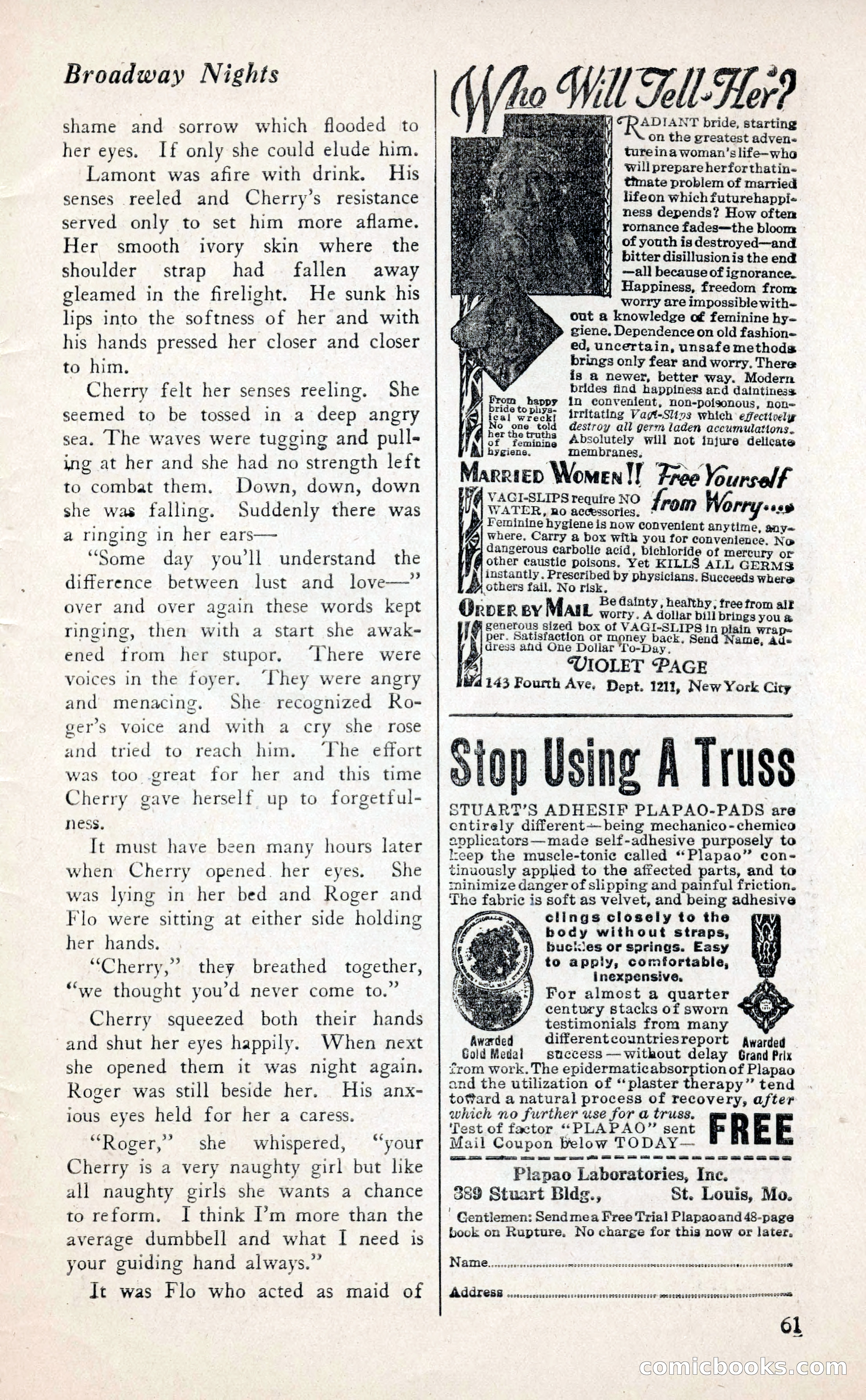 Broadway Nights, November 1929 — page 61 of 68