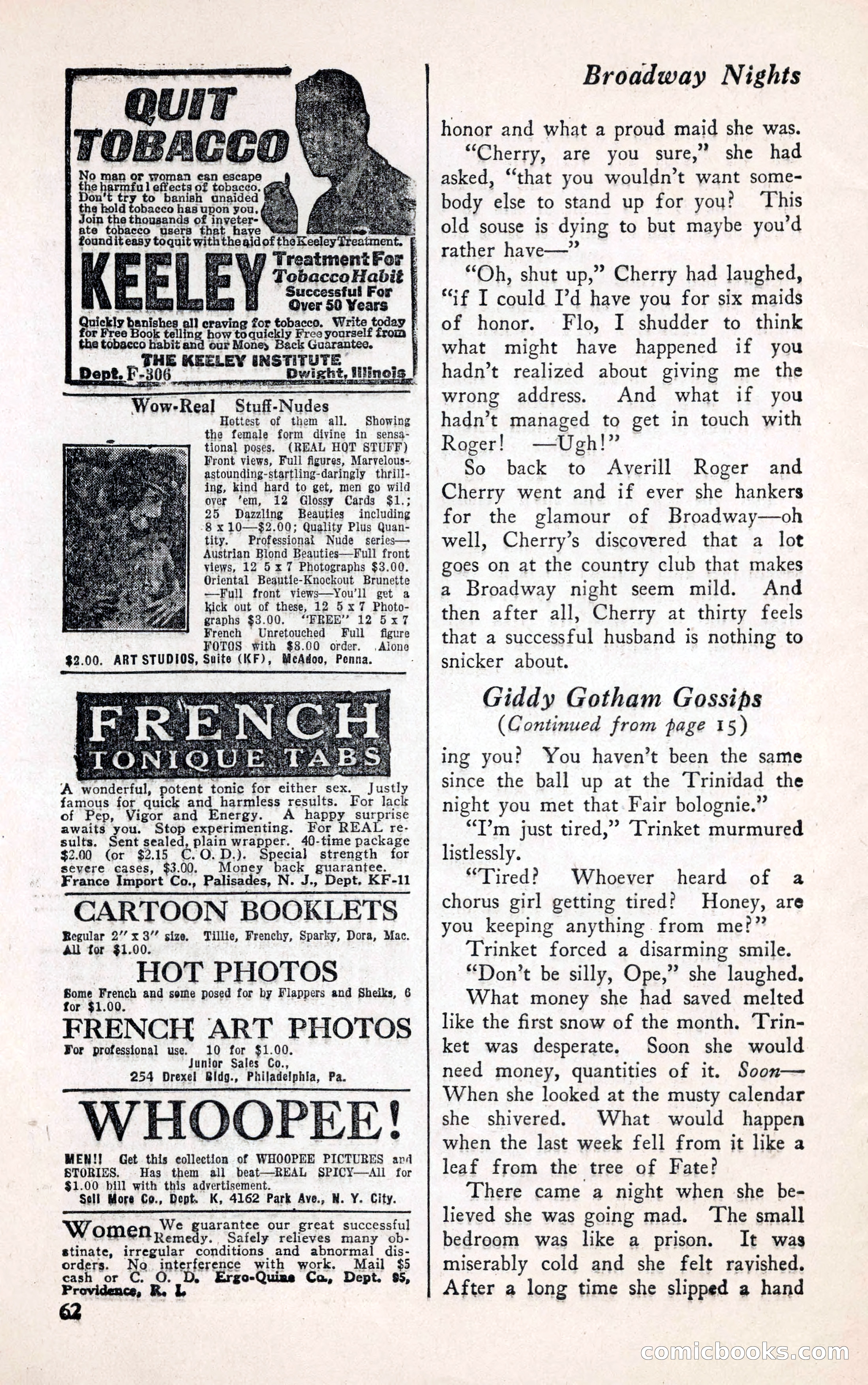 Broadway Nights, November 1929 — page 62 of 68