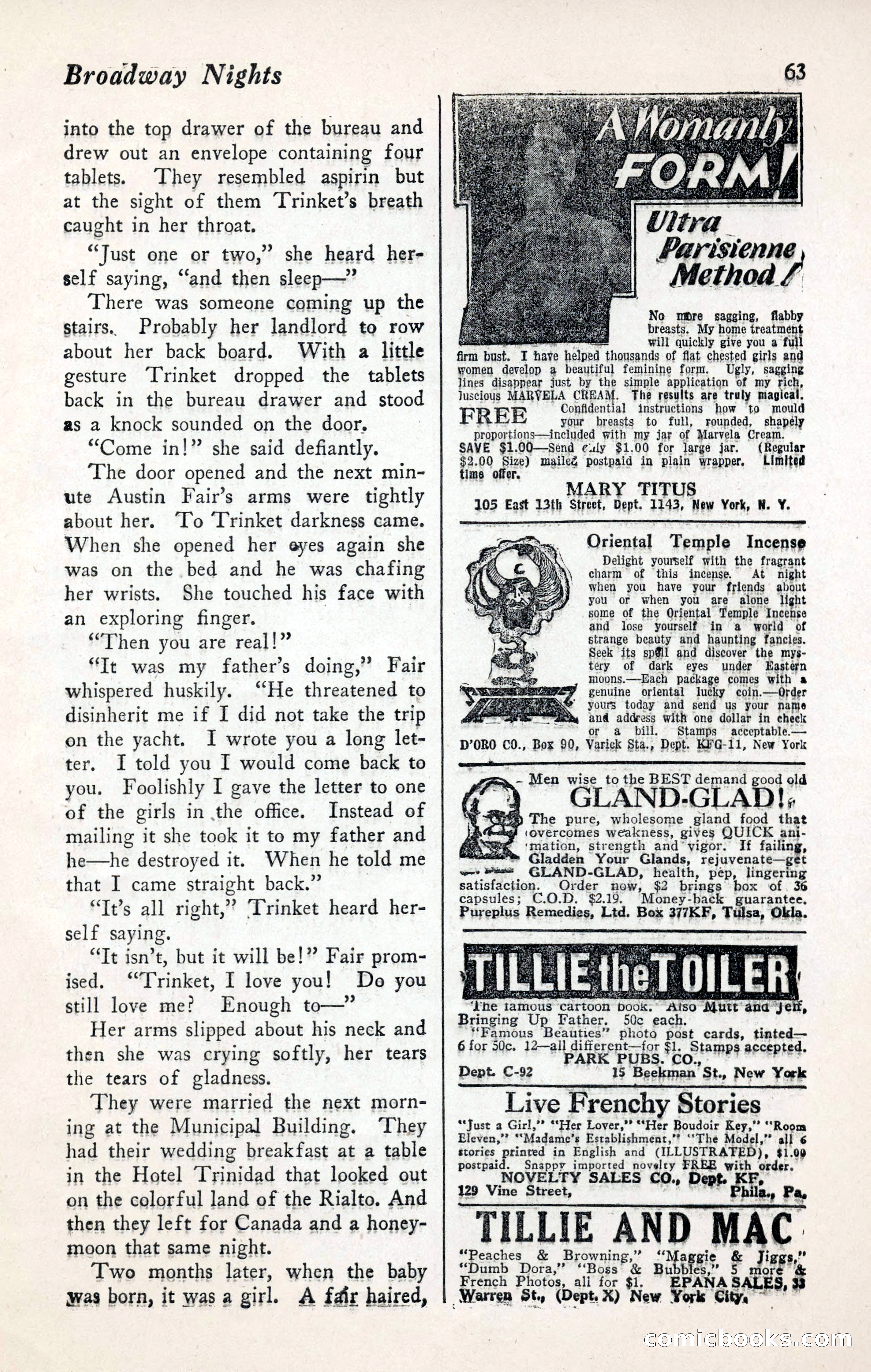 Broadway Nights, November 1929 — page 63 of 68