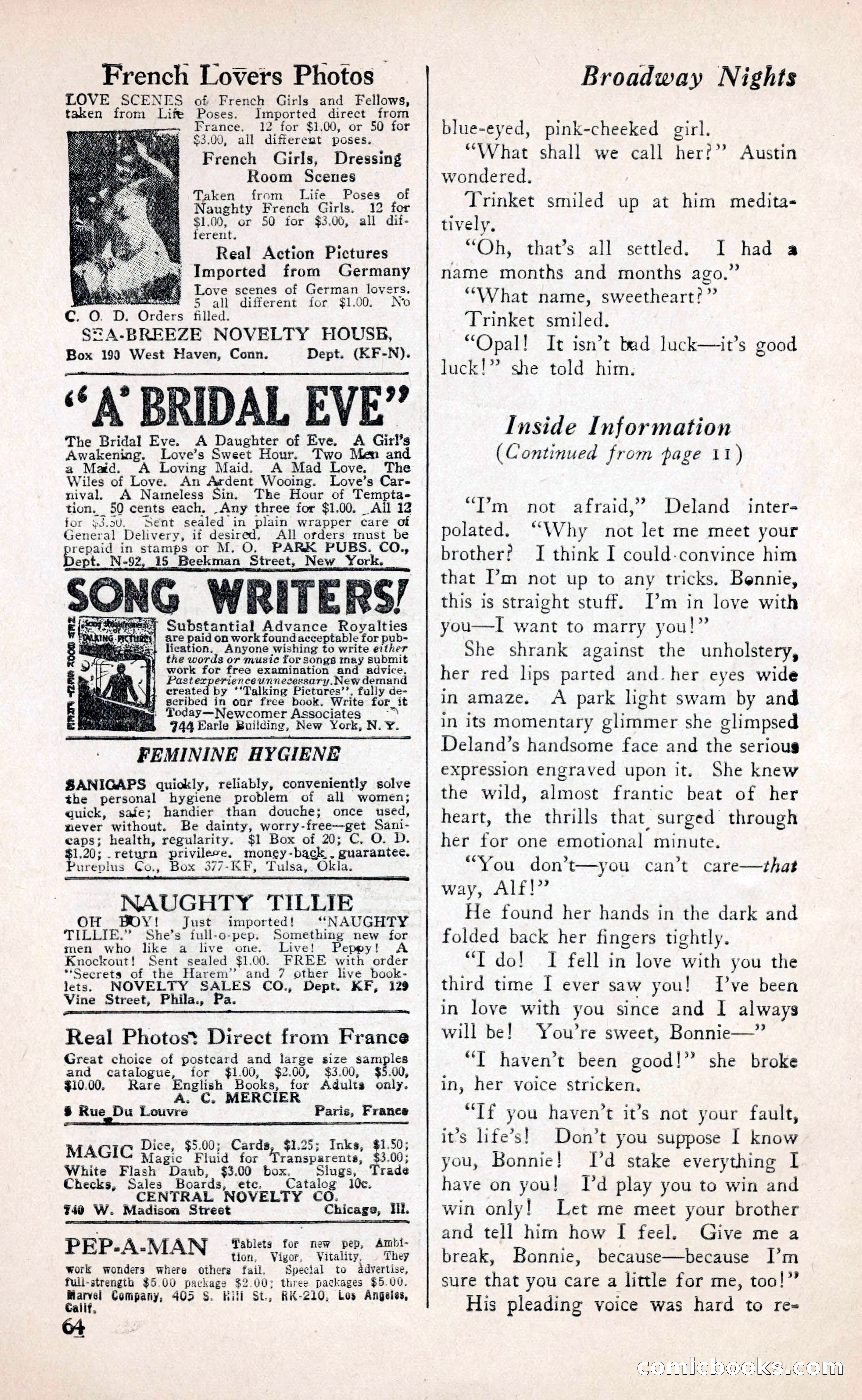 Broadway Nights, November 1929 — page 64 of 68