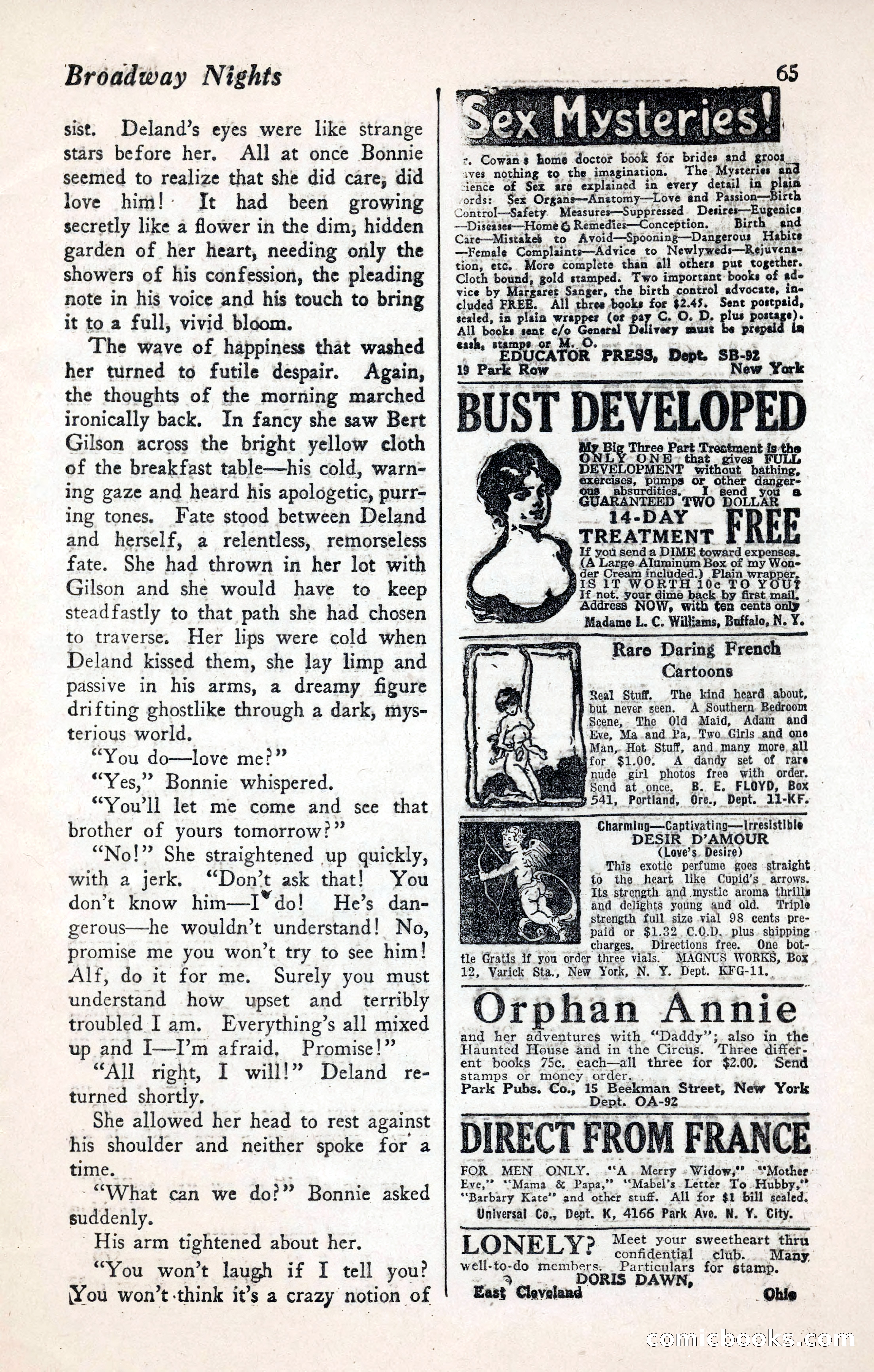 Broadway Nights, November 1929 — page 65 of 68