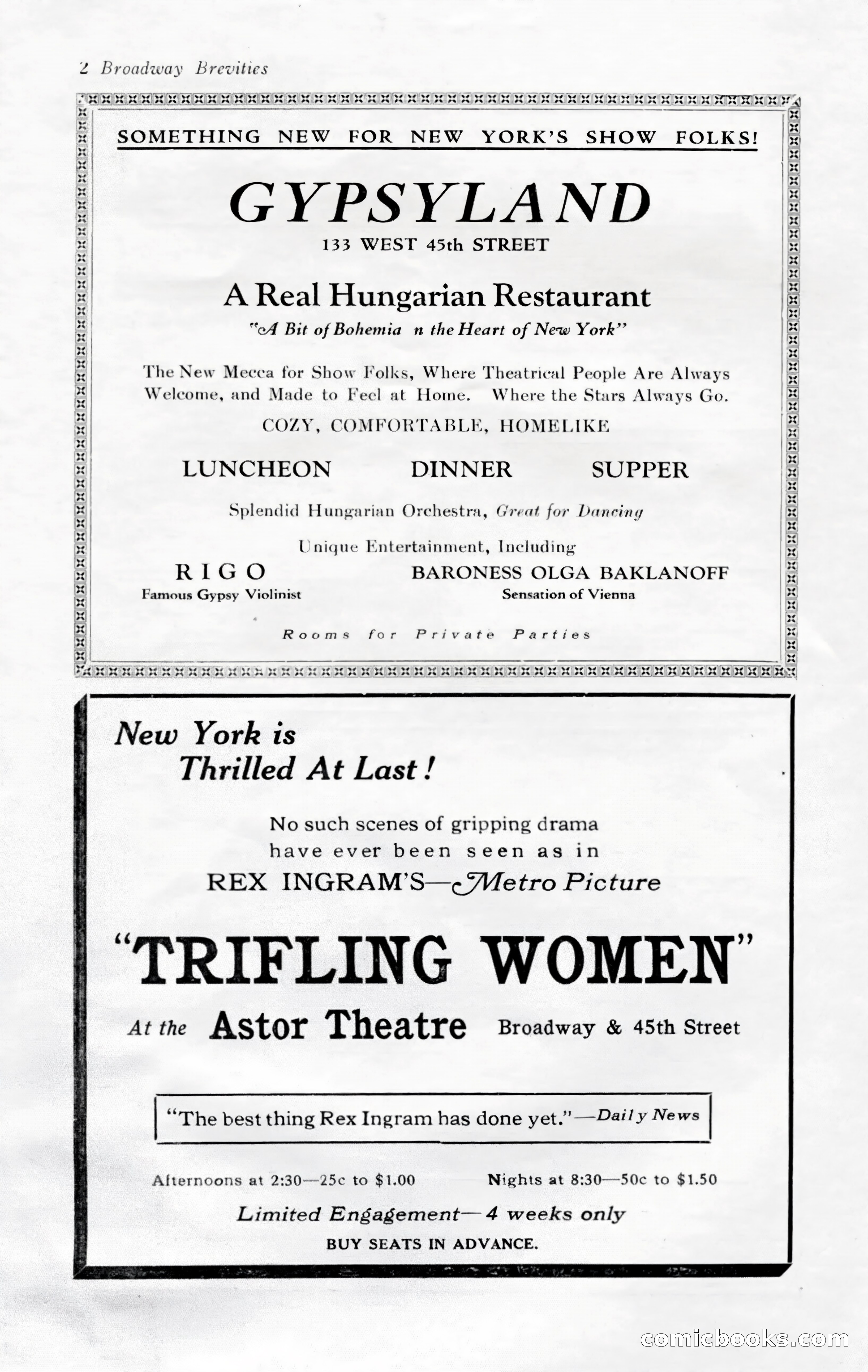 Broadway Brevities, November 1922 — page 4 of 52