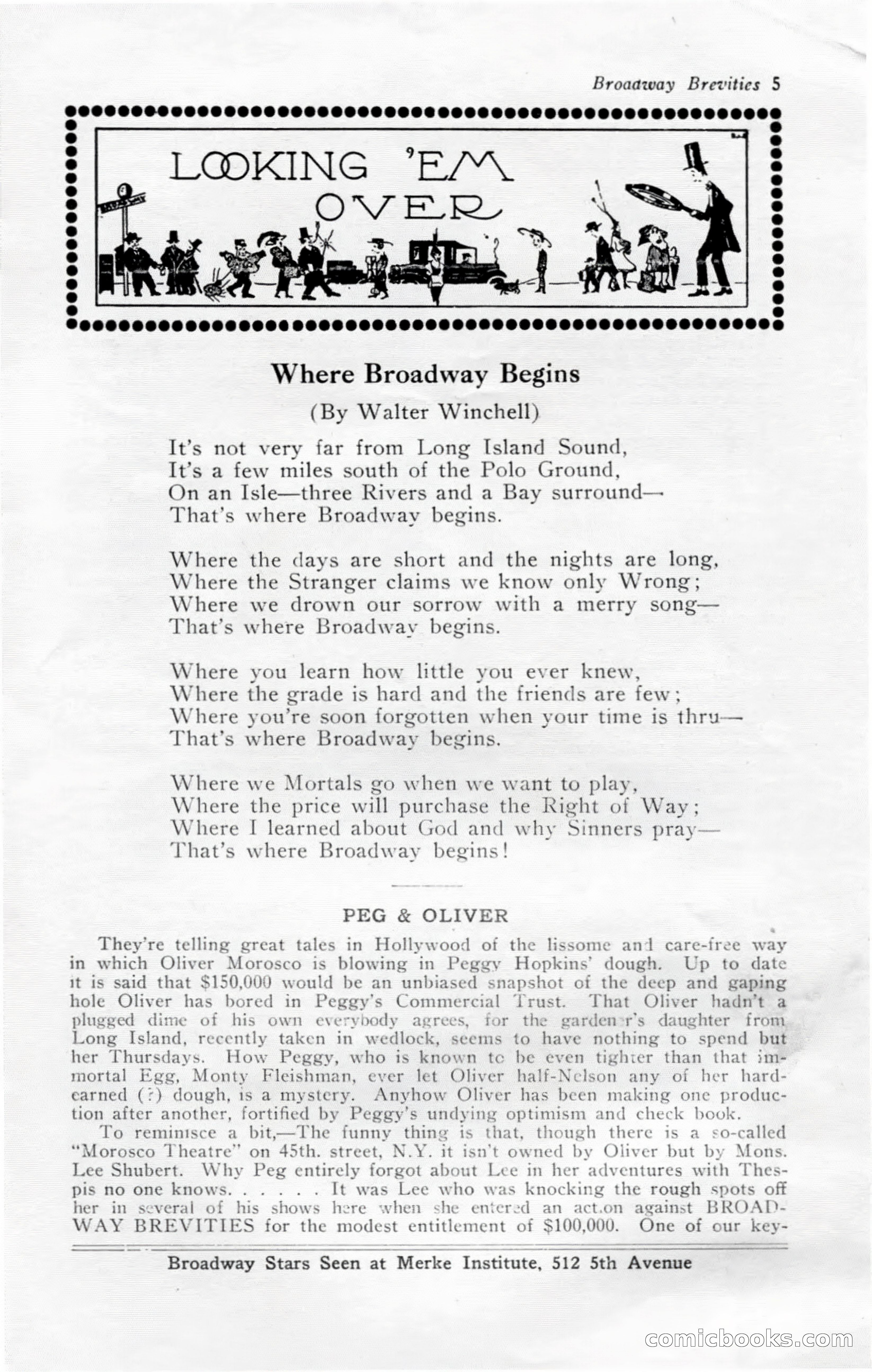 Broadway Brevities, November 1922 — page 7 of 52