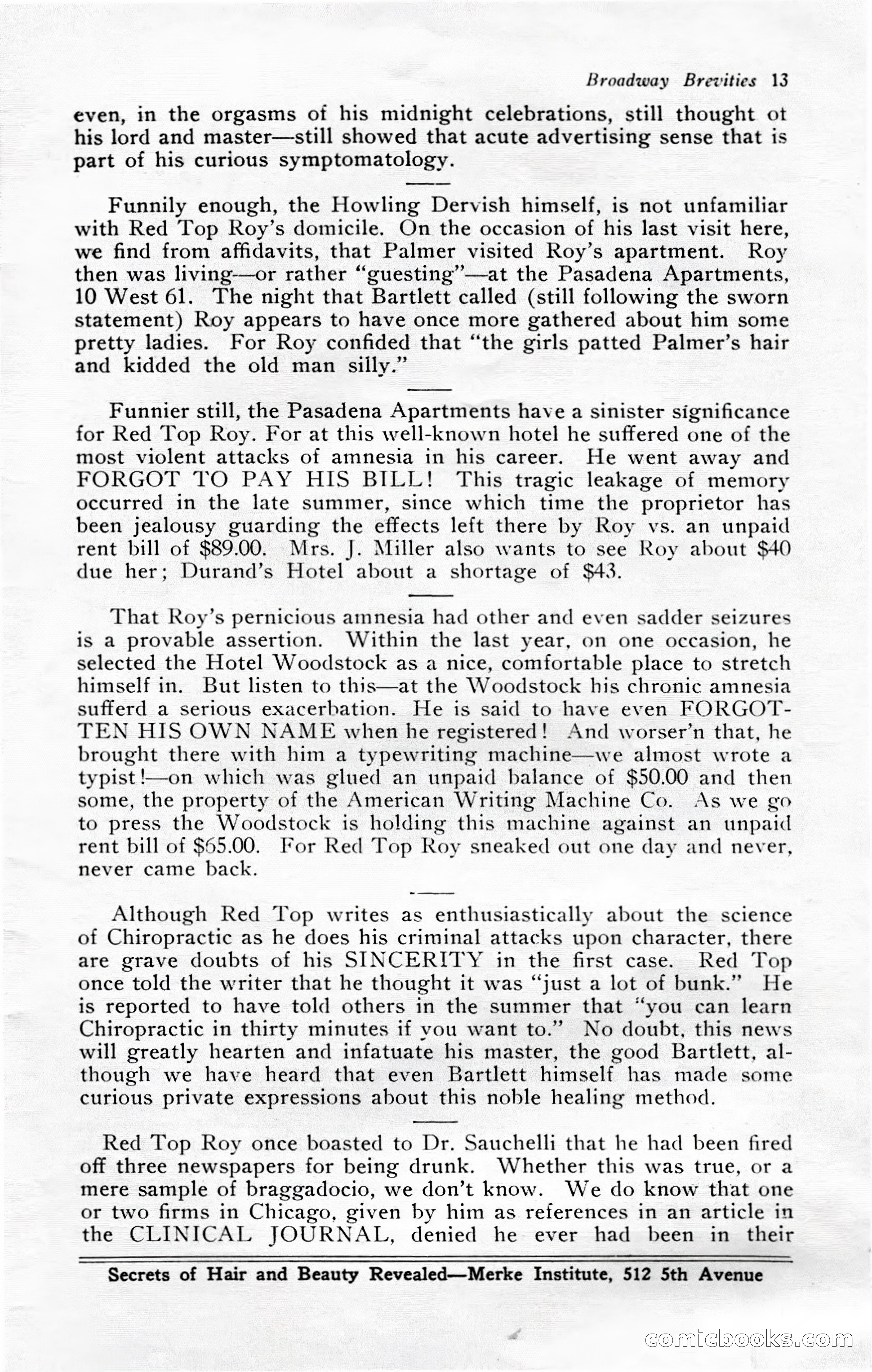 Broadway Brevities, November 1922 — page 15 of 52