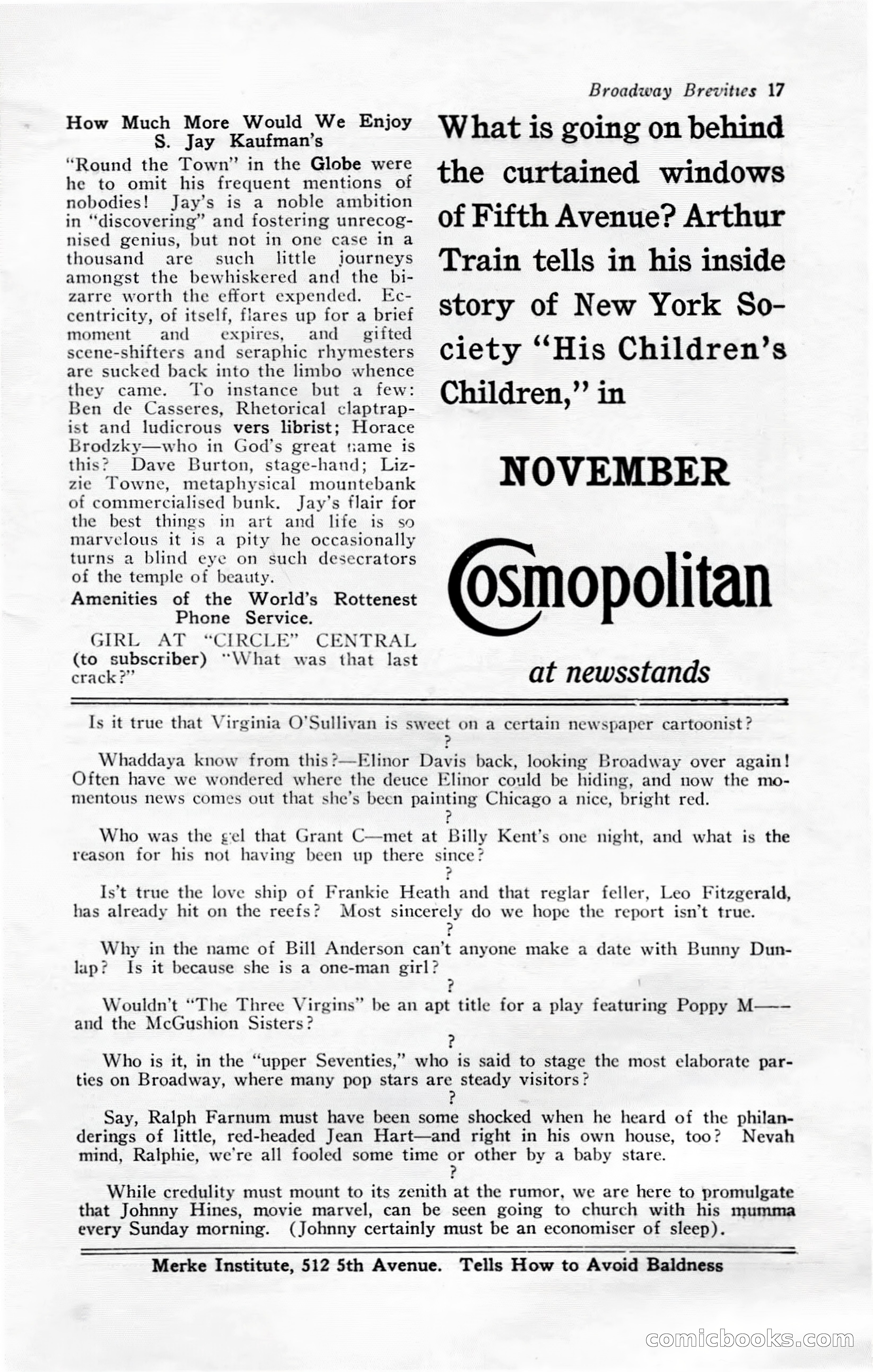 Broadway Brevities, November 1922 — page 19 of 52