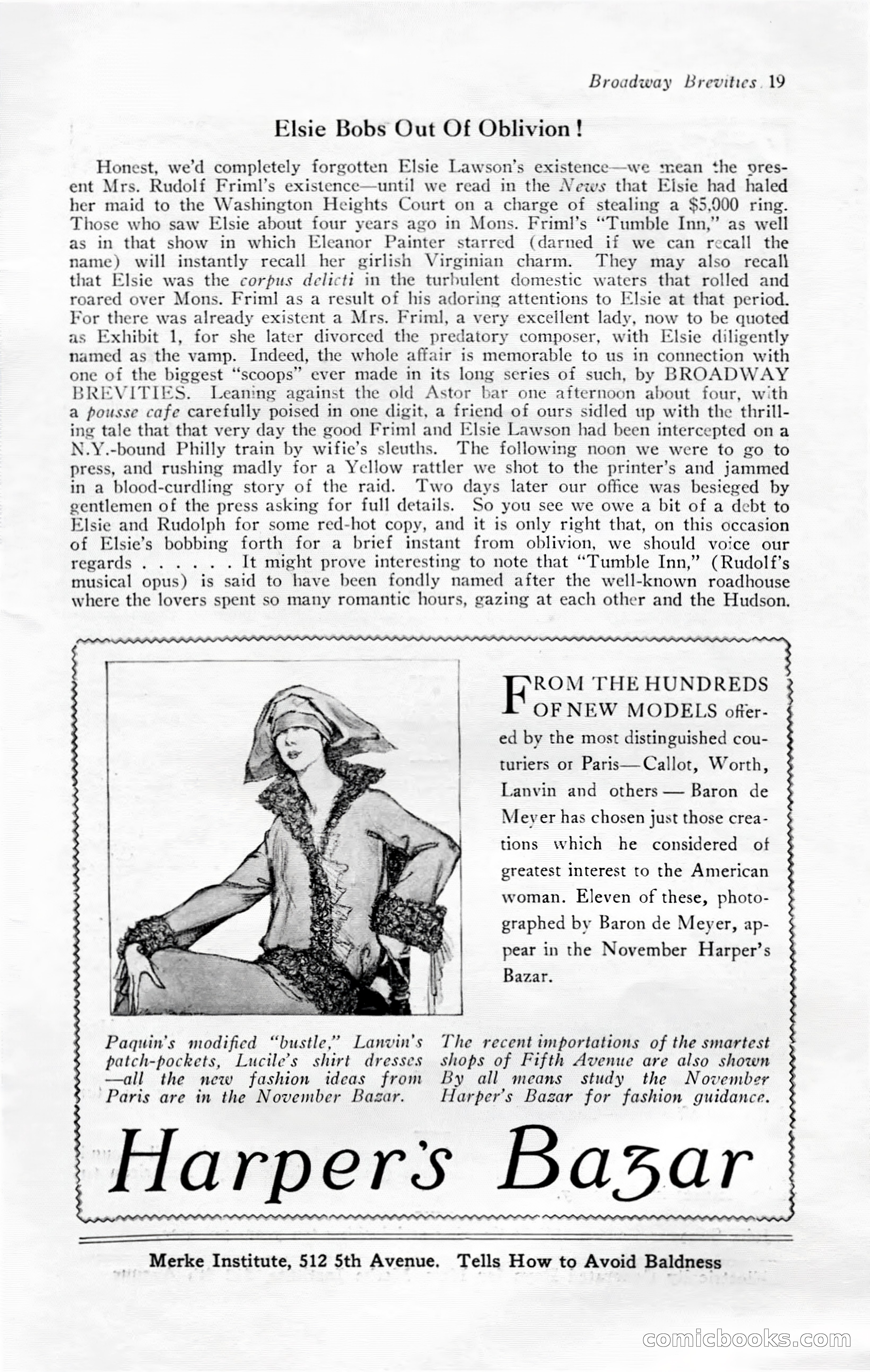 Broadway Brevities, November 1922 — page 21 of 52