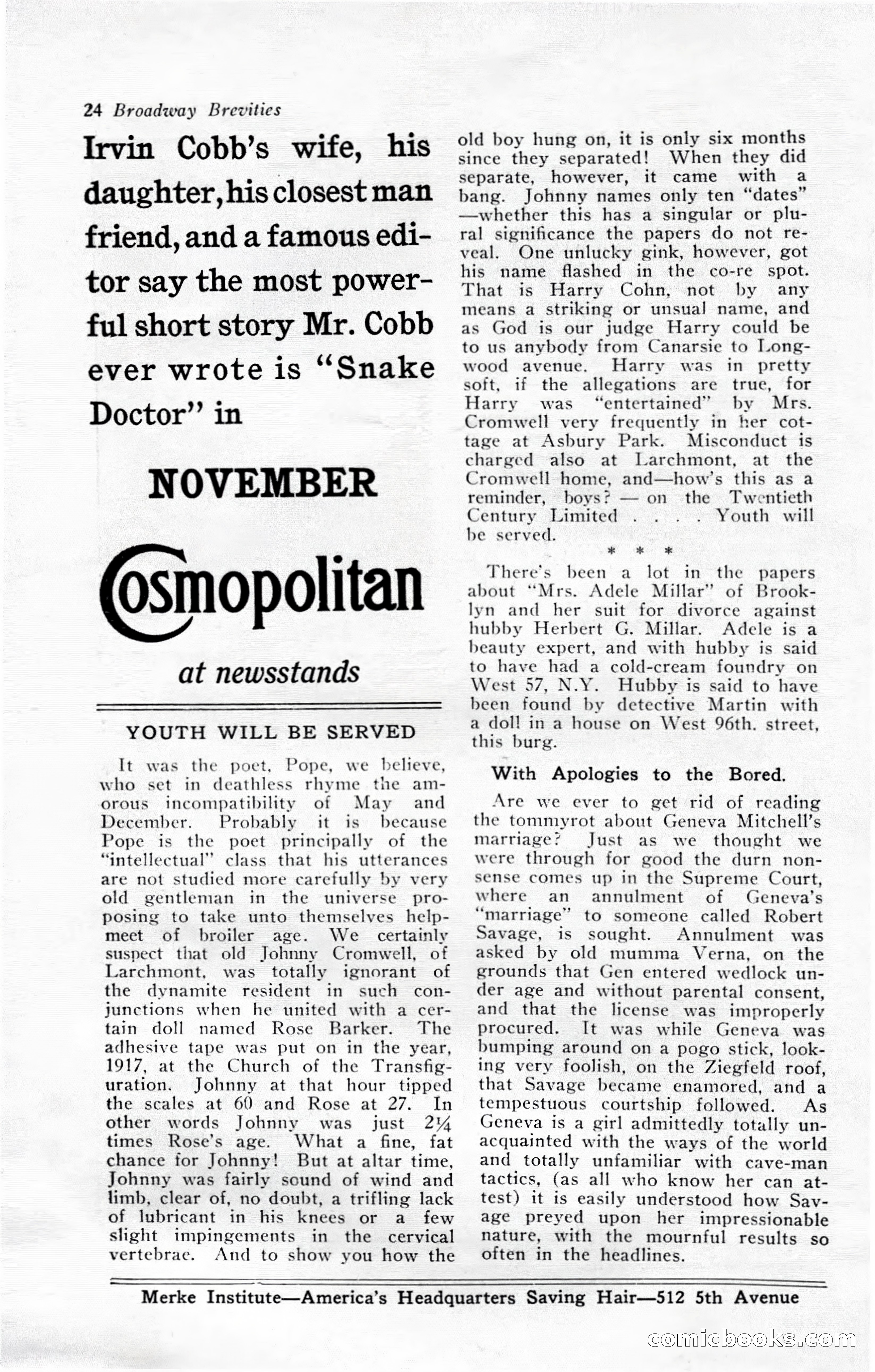 Broadway Brevities, November 1922 — page 26 of 52