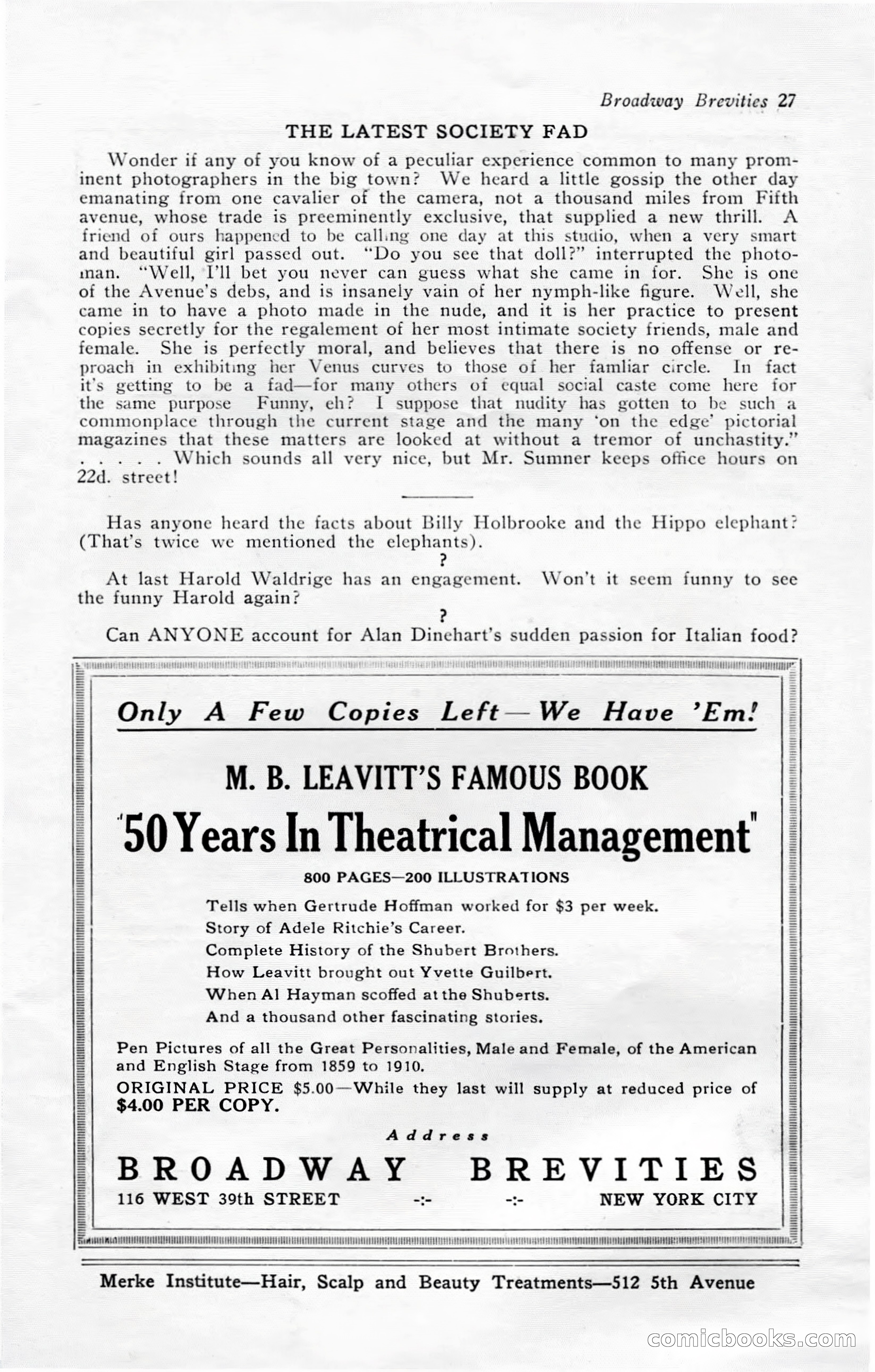 Broadway Brevities, November 1922 — page 29 of 52