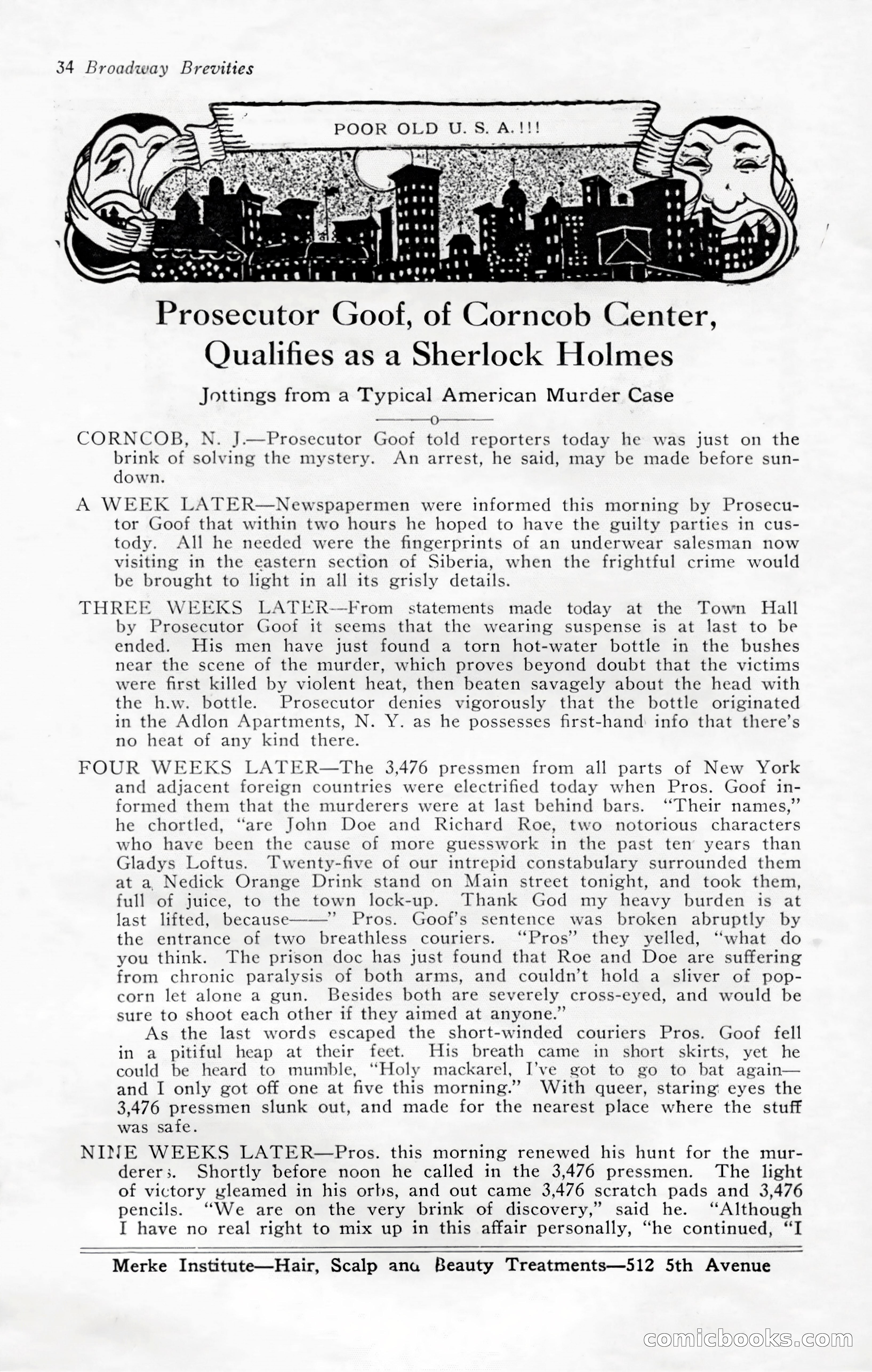 Broadway Brevities, November 1922 — page 36 of 52