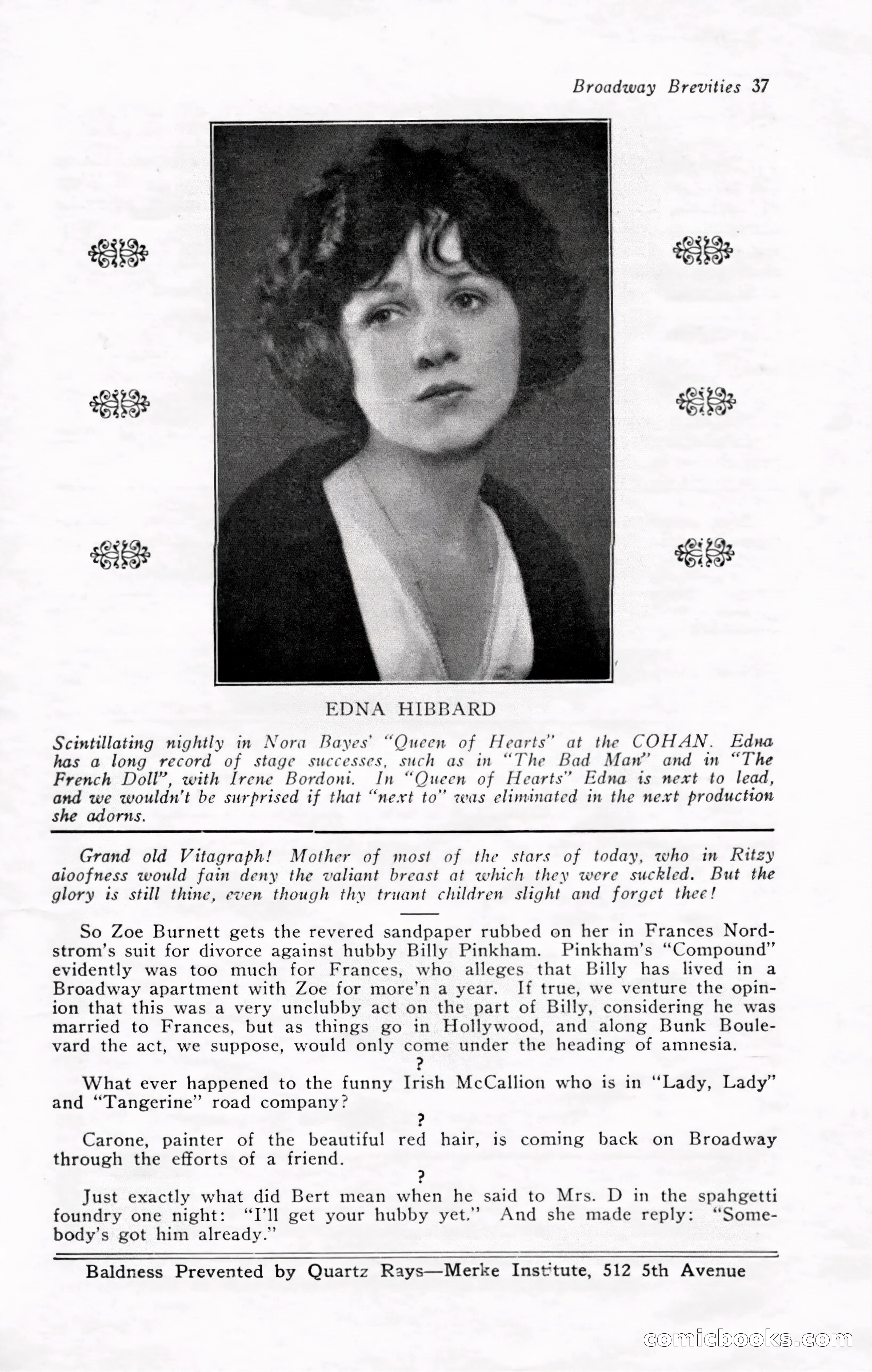 Broadway Brevities, November 1922 — page 39 of 52