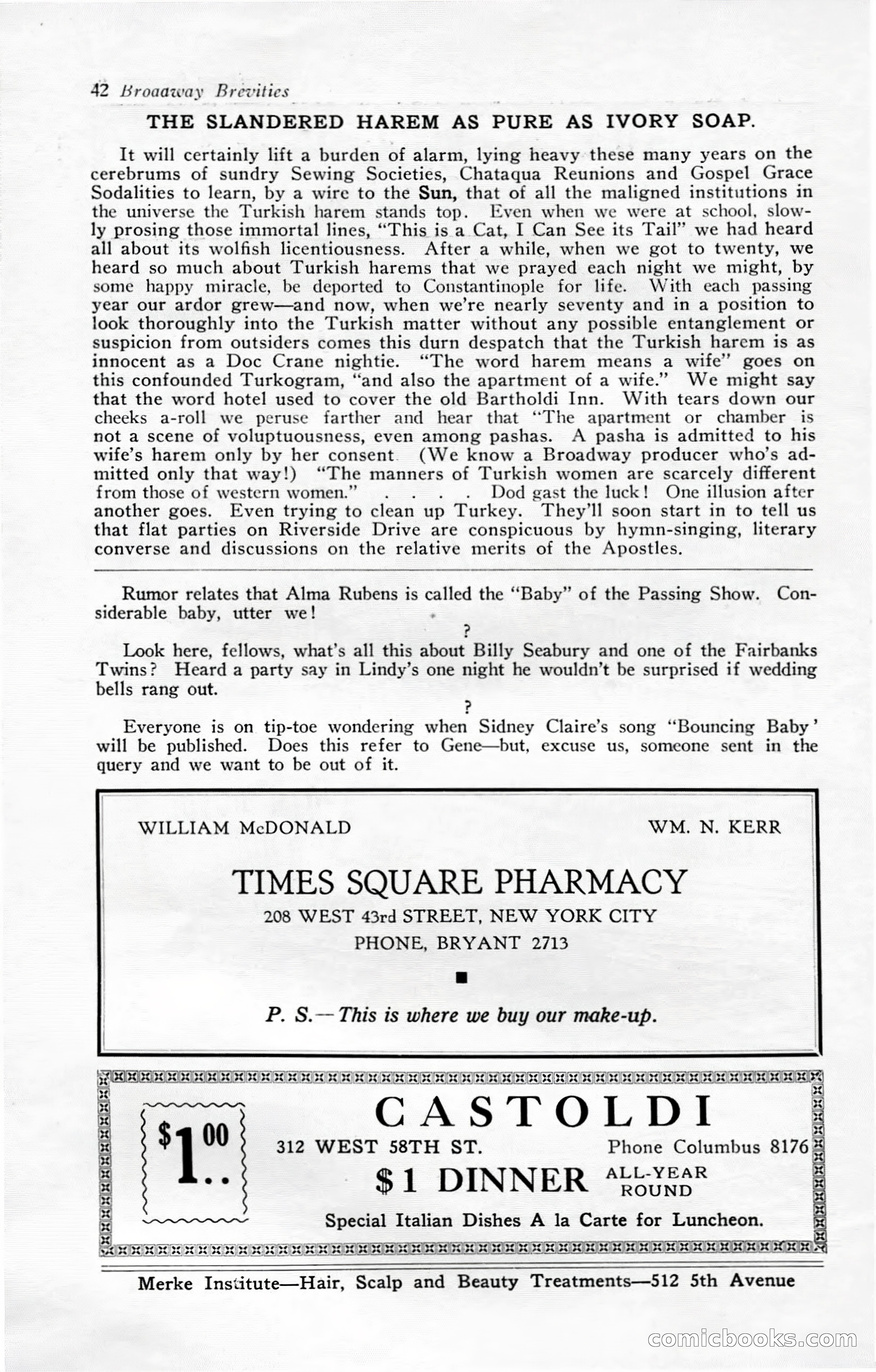 Broadway Brevities, November 1922 — page 44 of 52
