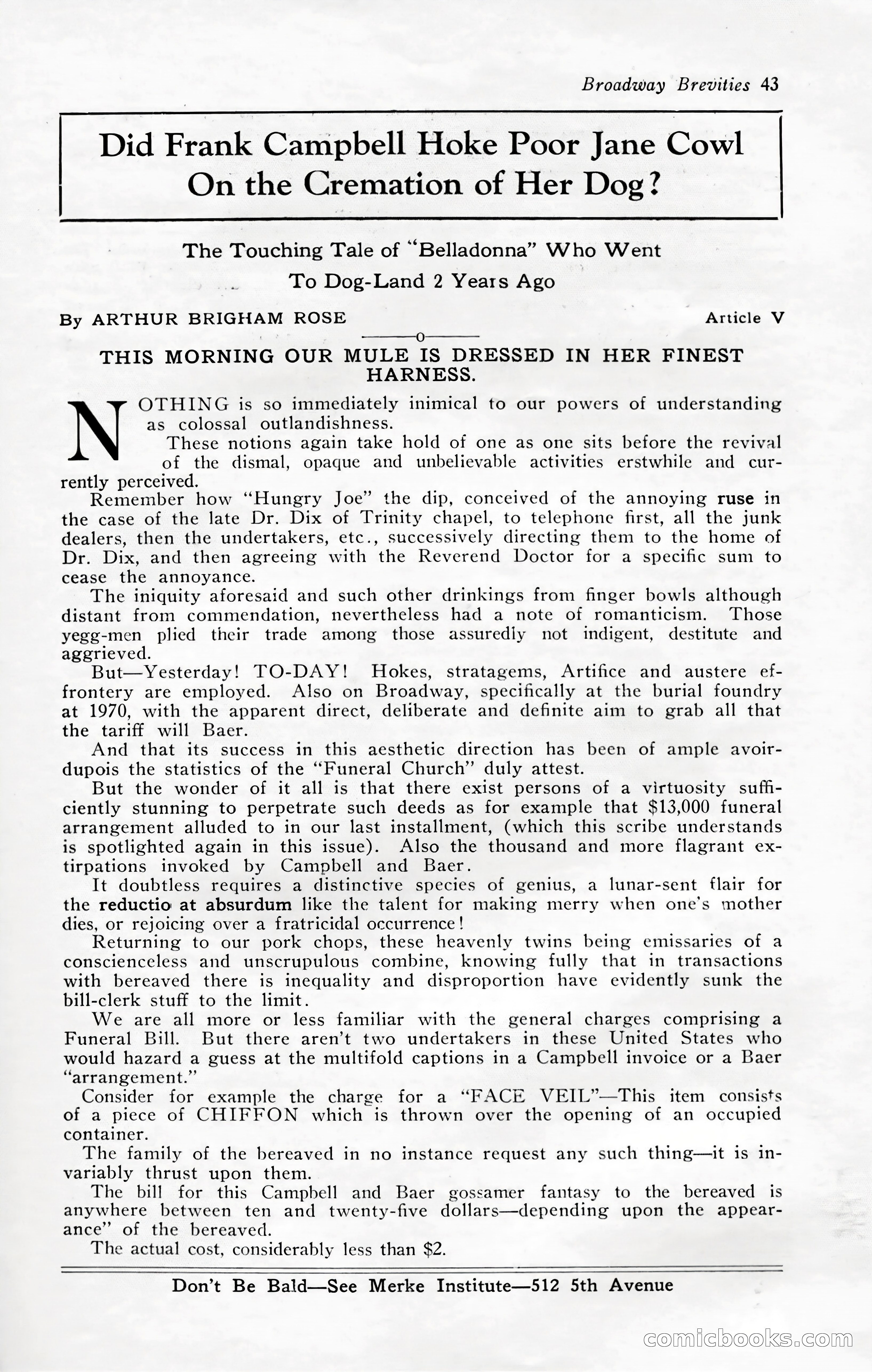 Broadway Brevities, November 1922 — page 45 of 52