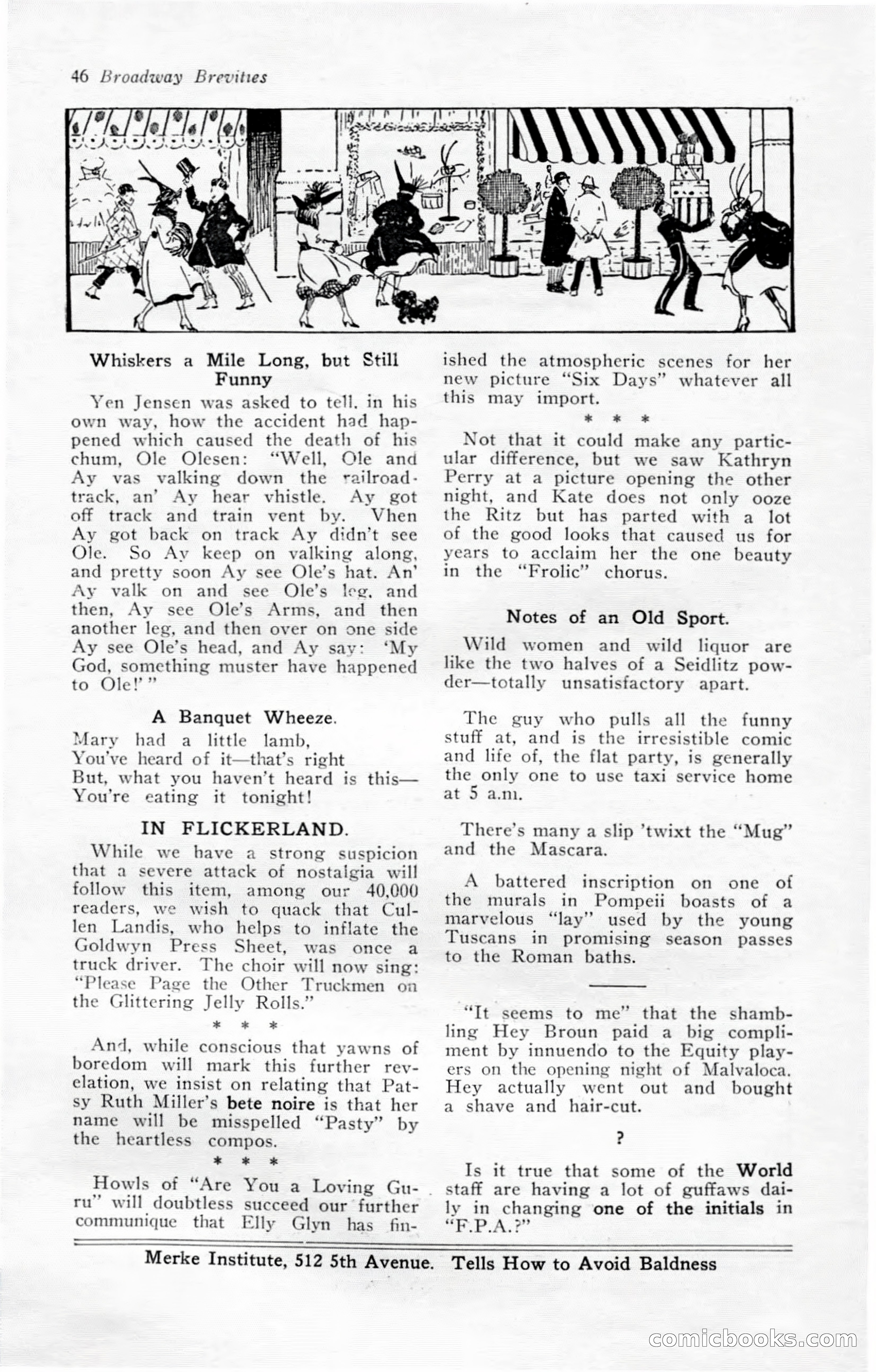 Broadway Brevities, November 1922 — page 48 of 52