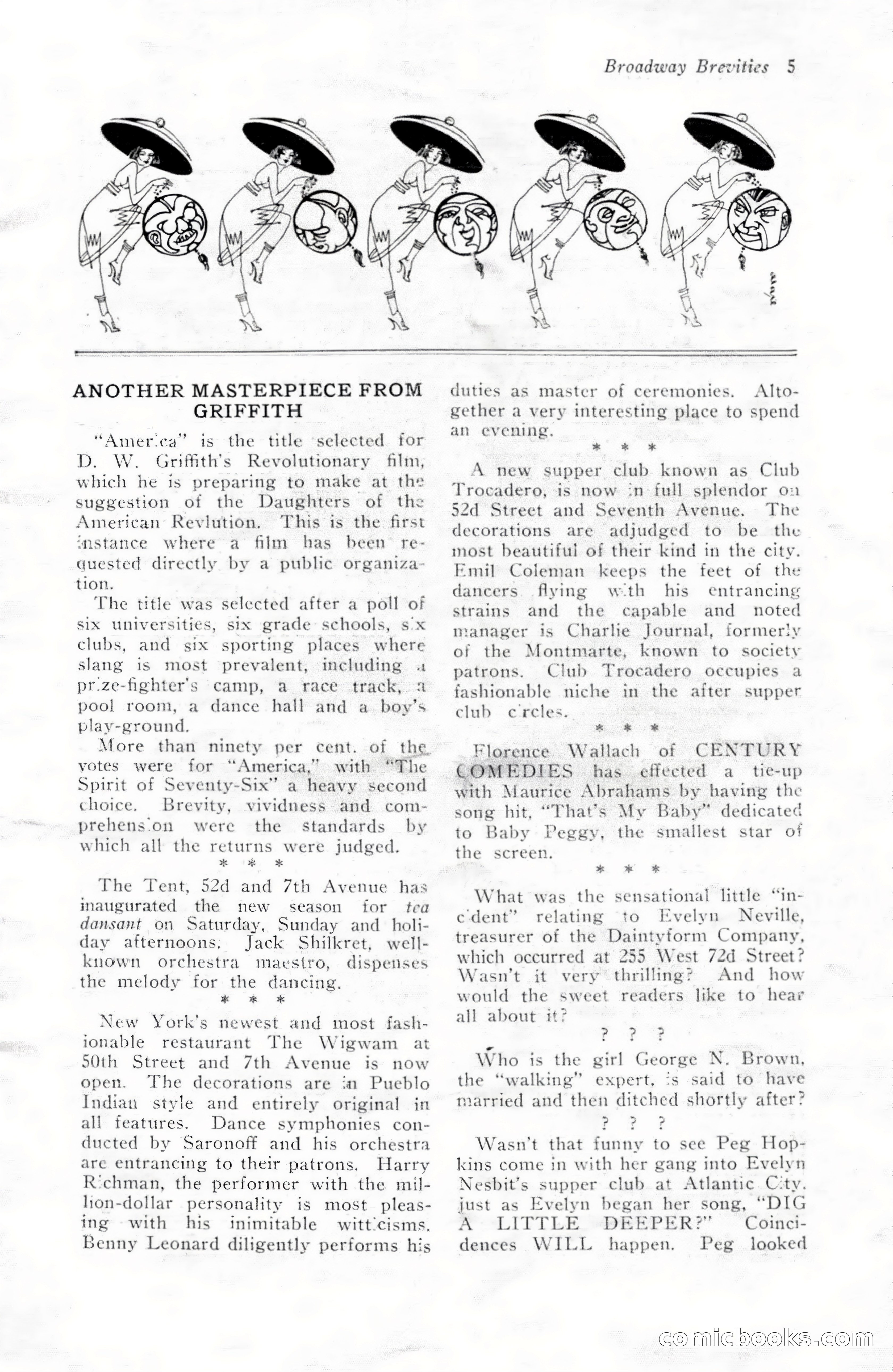 Broadway Brevities & Society Gossip — page 7 of 52