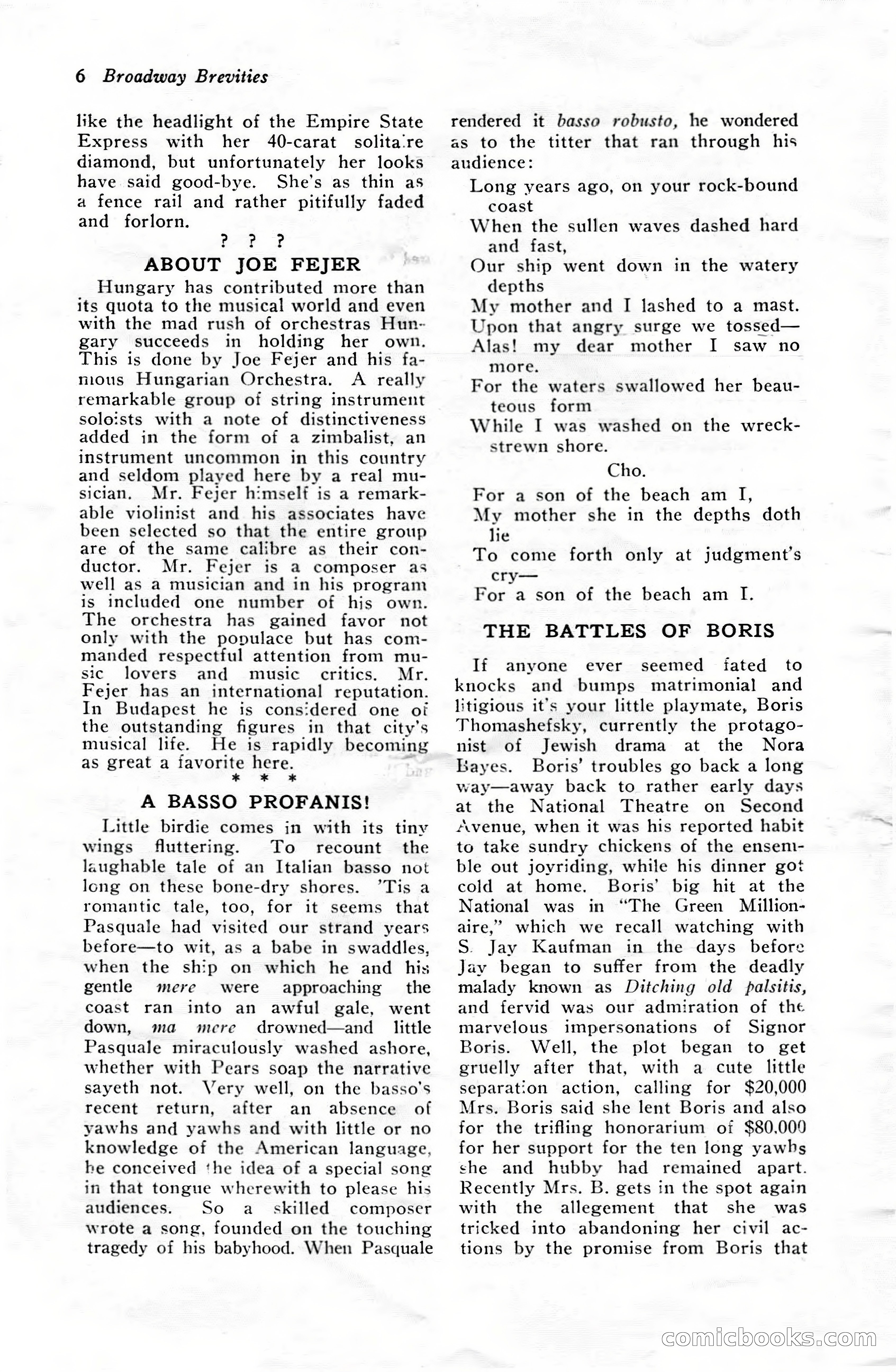 Broadway Brevities & Society Gossip — page 8 of 52
