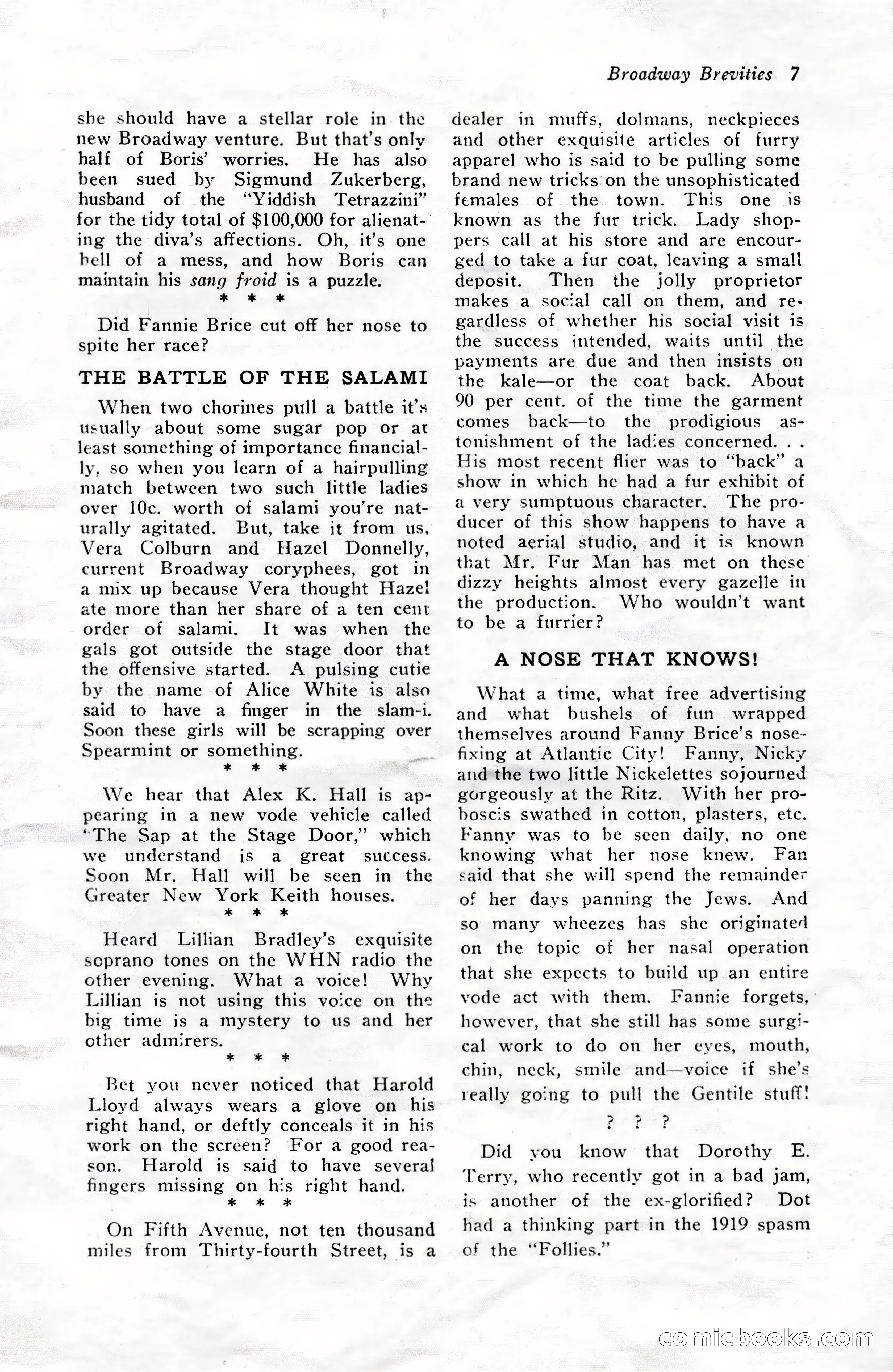 Broadway Brevities & Society Gossip — page 9 of 52