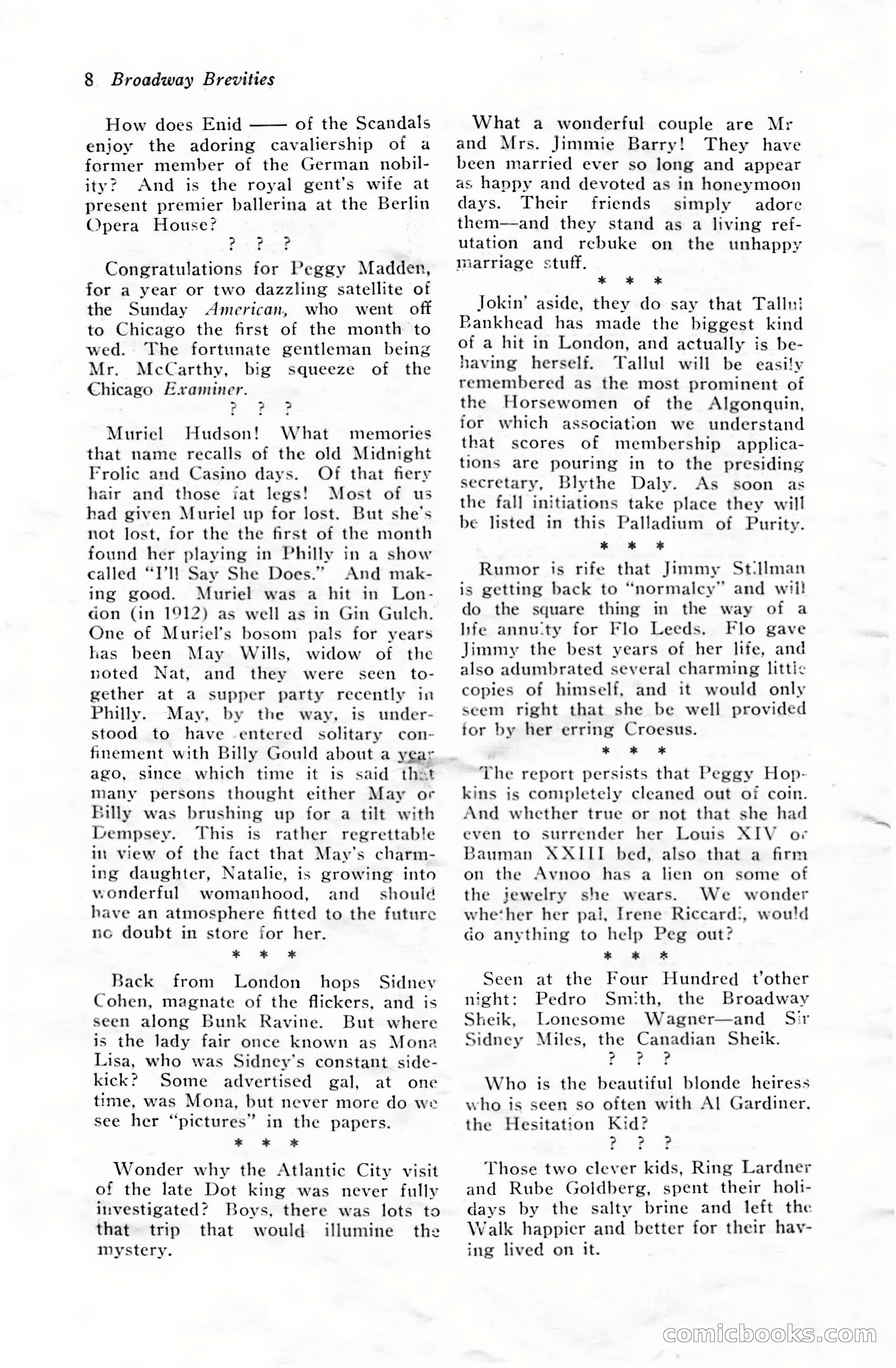 Broadway Brevities & Society Gossip — page 10 of 52