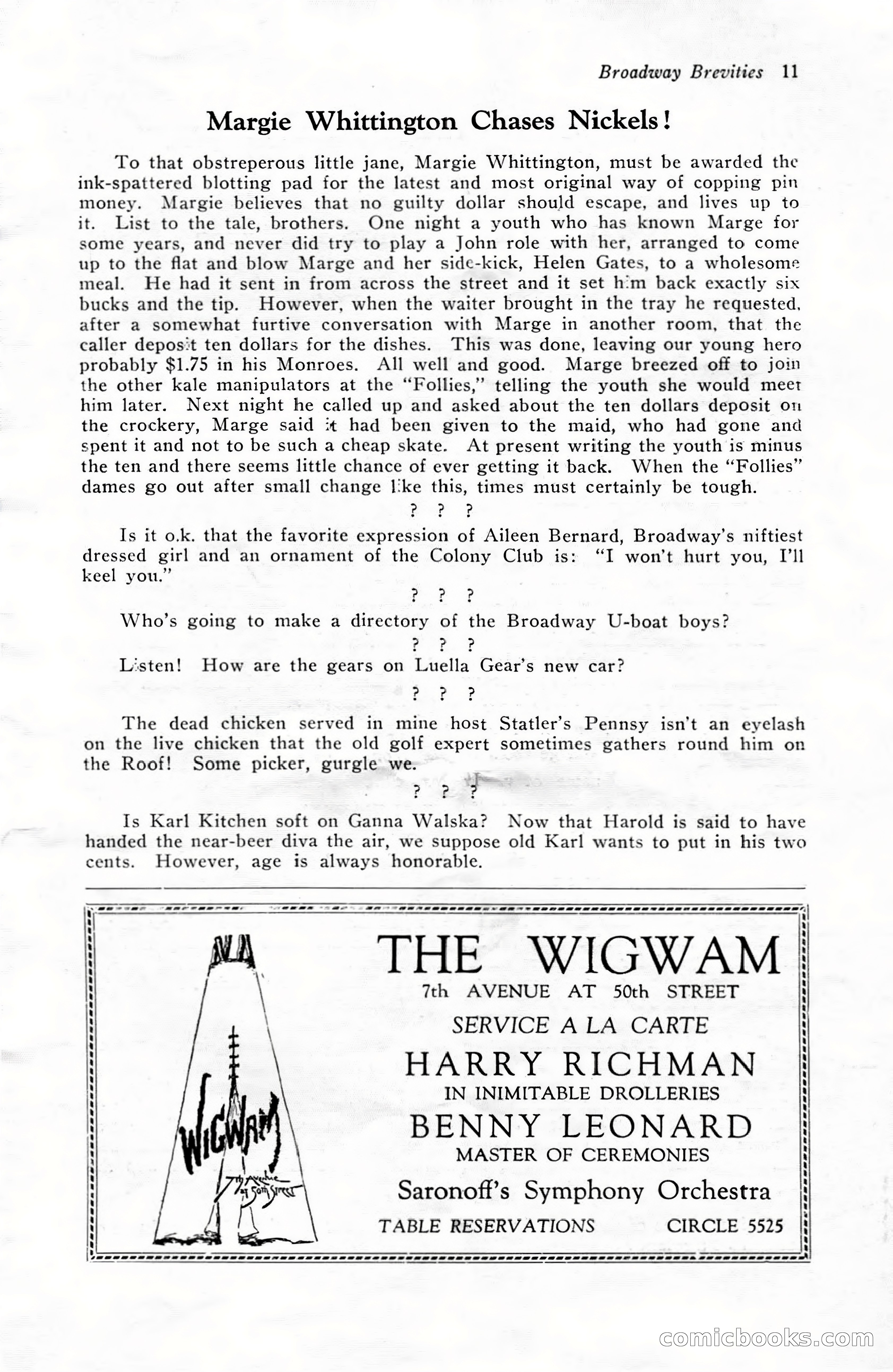Broadway Brevities & Society Gossip — page 13 of 52