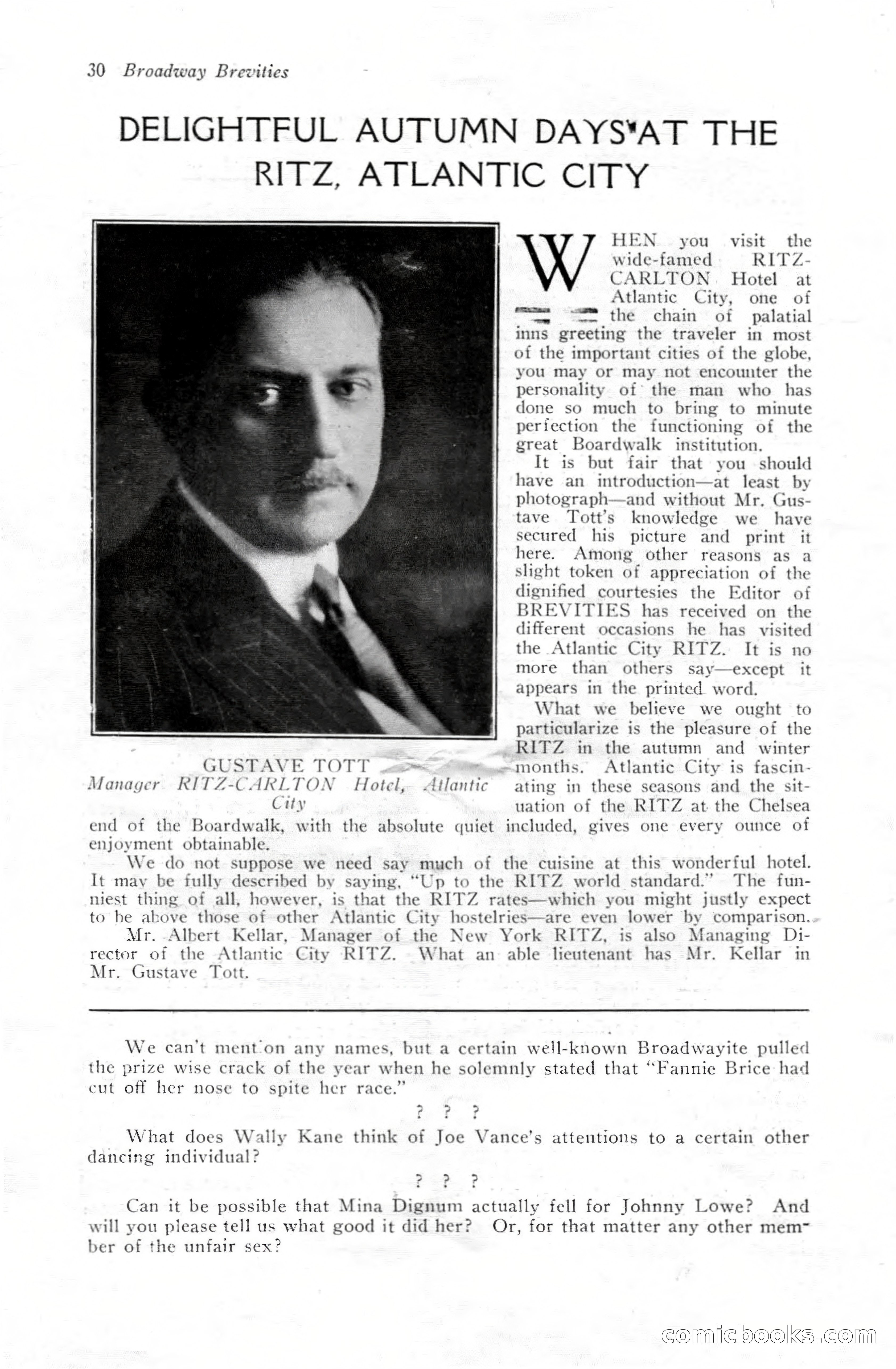 Broadway Brevities & Society Gossip — page 32 of 52