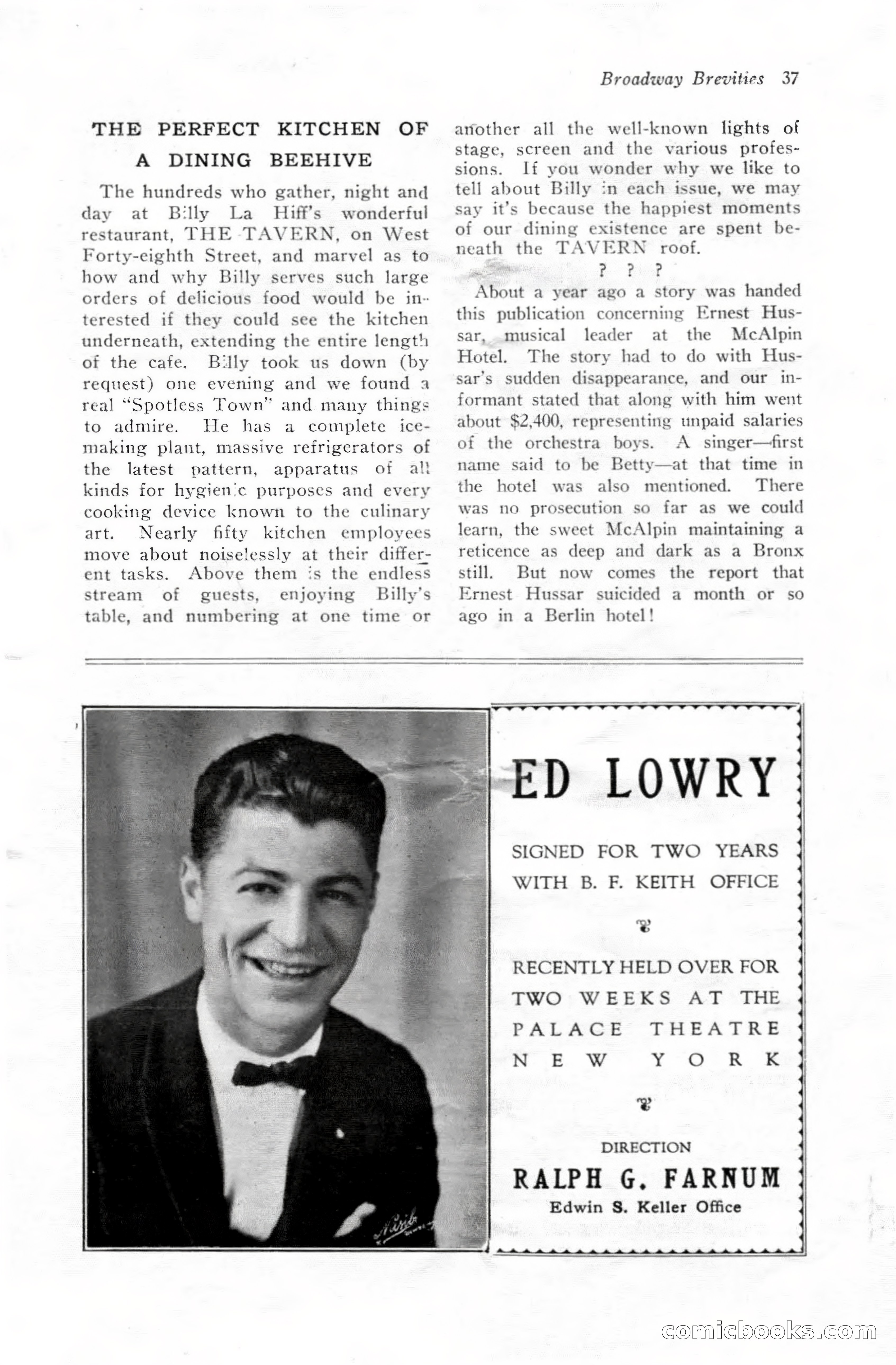 Broadway Brevities & Society Gossip — page 39 of 52